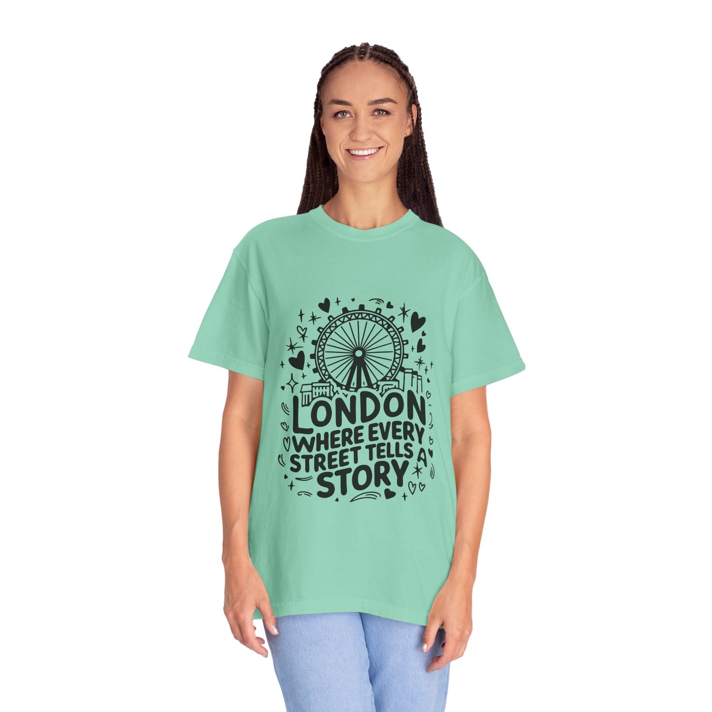 Unisex Garment-Dyed T-shirt - London's Stor Telling Streets
