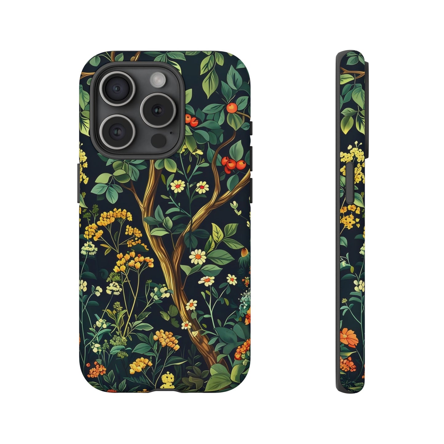 Floral iPhone Case, Nature Inspired Tough Case, Botanical Phone Cover, Eco-Friendly Gift, Unique Floral Design