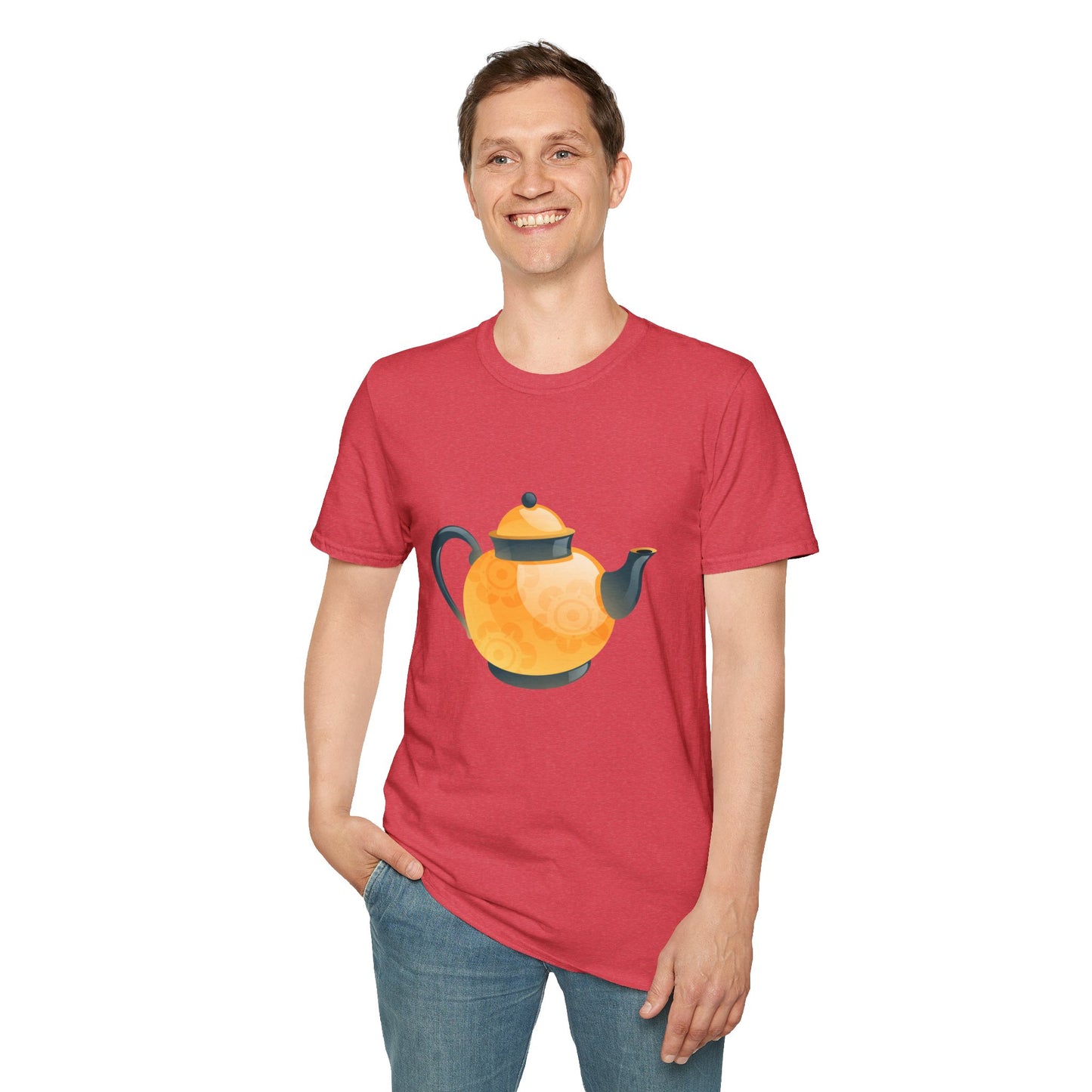 Unisex Softstyle T-Shirt - Timeless Elegance in Tea Time British Tea Kettle