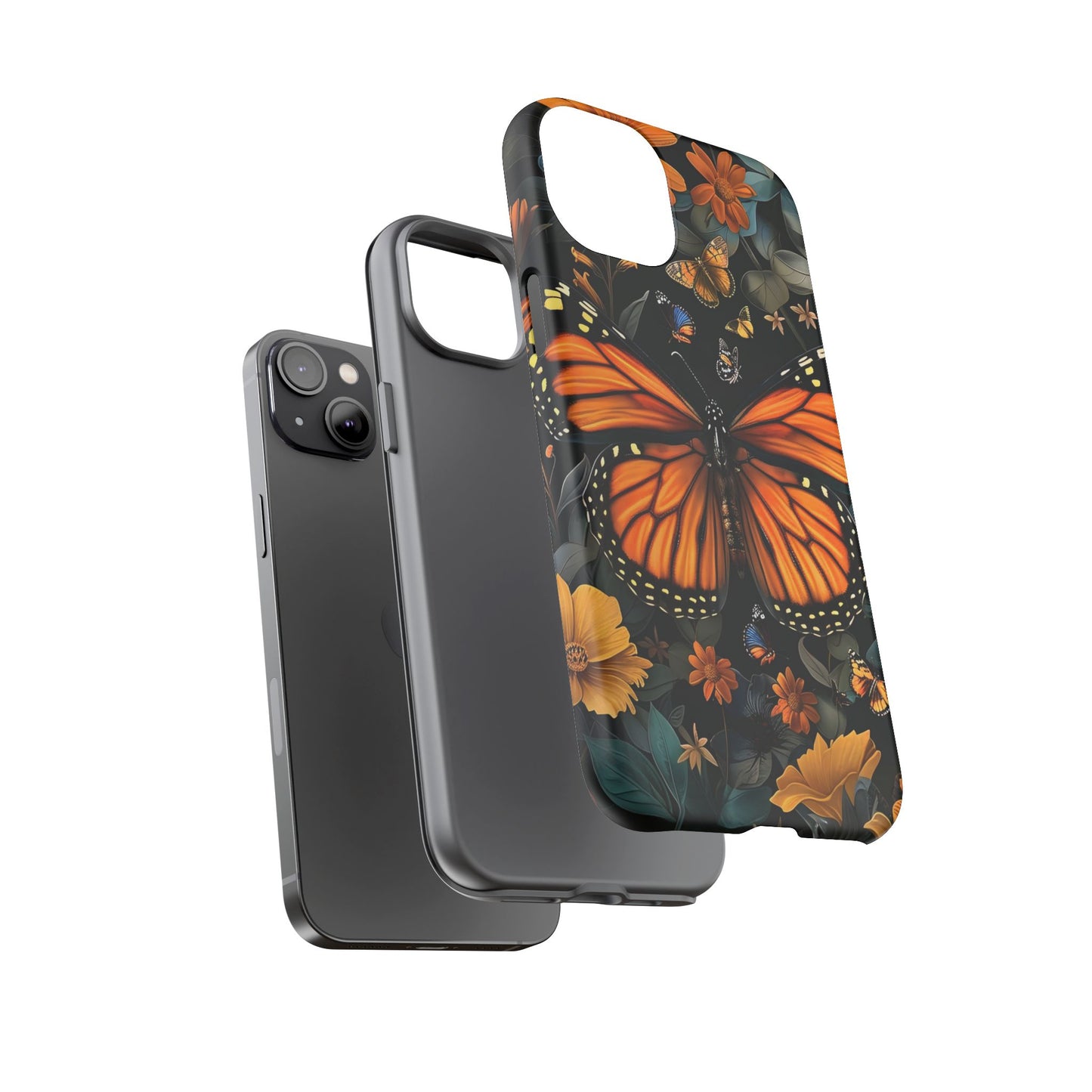 Monarch Butterfly Phone Case, Tough Cases, Nature Lover Gift, Floral Mobile Cover, Eco-Friendly Phone Accessory, Butterfly Design