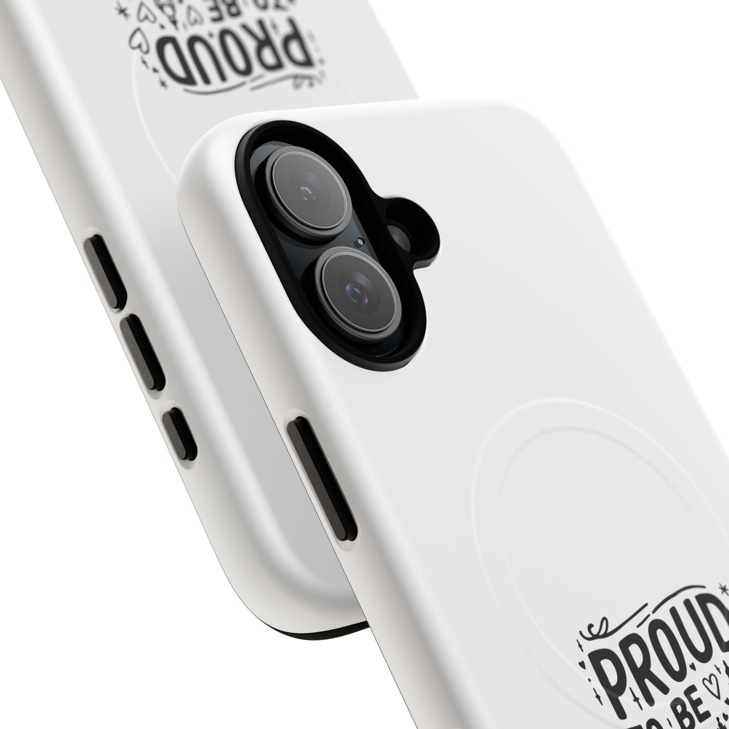 Proud London Magnetic Phone Case, Tough Phone Cover, Gift for Londoners, Travel Souvenir, Black and White Design