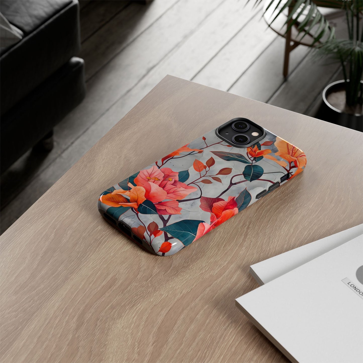 Floral Phone Case, Tough Cases, Flower Power, Gift for Her, Decorative Phone Cover, Trendy Accessories, Everyday Style