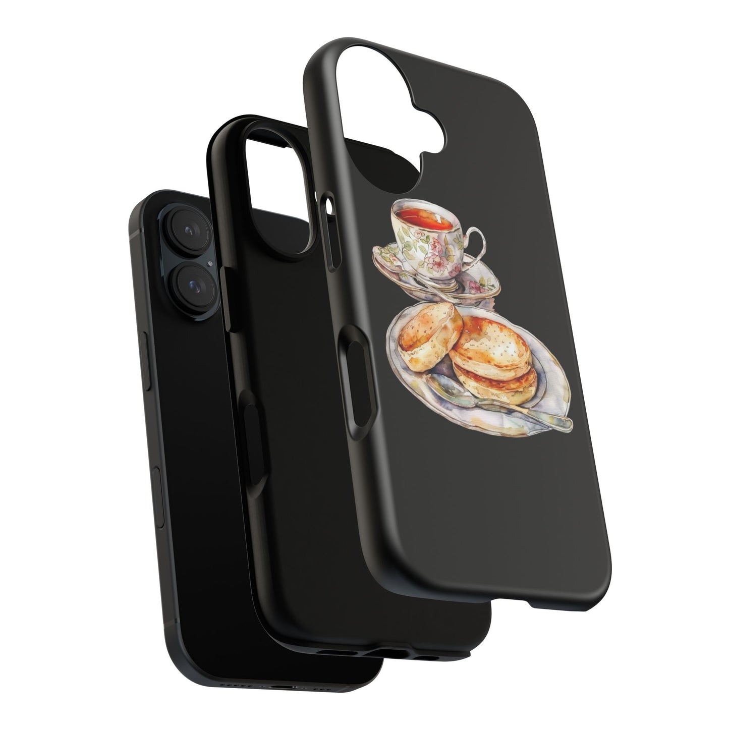 Tea Time Phone Case with Cookies Design, Cute Phone Cover, Gift for Tea Lovers, Kitchen Decor, Whimsical Style