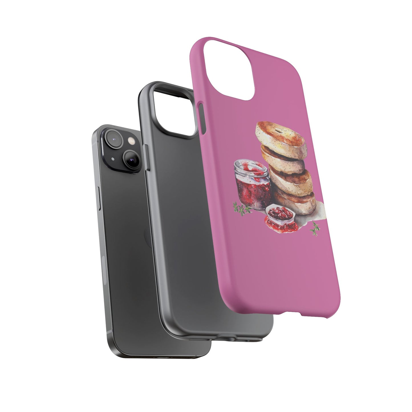 Cute Bagel Phone Case, Tough Cases for Food Lovers, Unique Gifts for Foodies, Phone Accessories for Breakfast Lovers, Fun and Stylish Cases