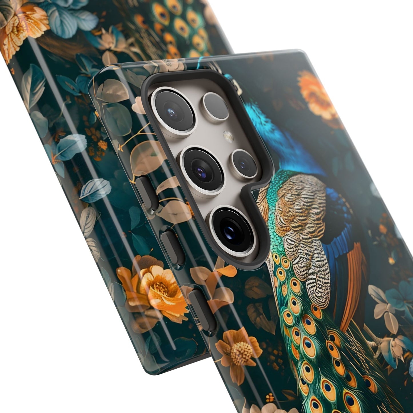 Peacock Phone Case - Elegant Floral Design, Tough Case for Protection, Unique Gift for Nature Lovers, Stylish Accessory, Eco-Friendly