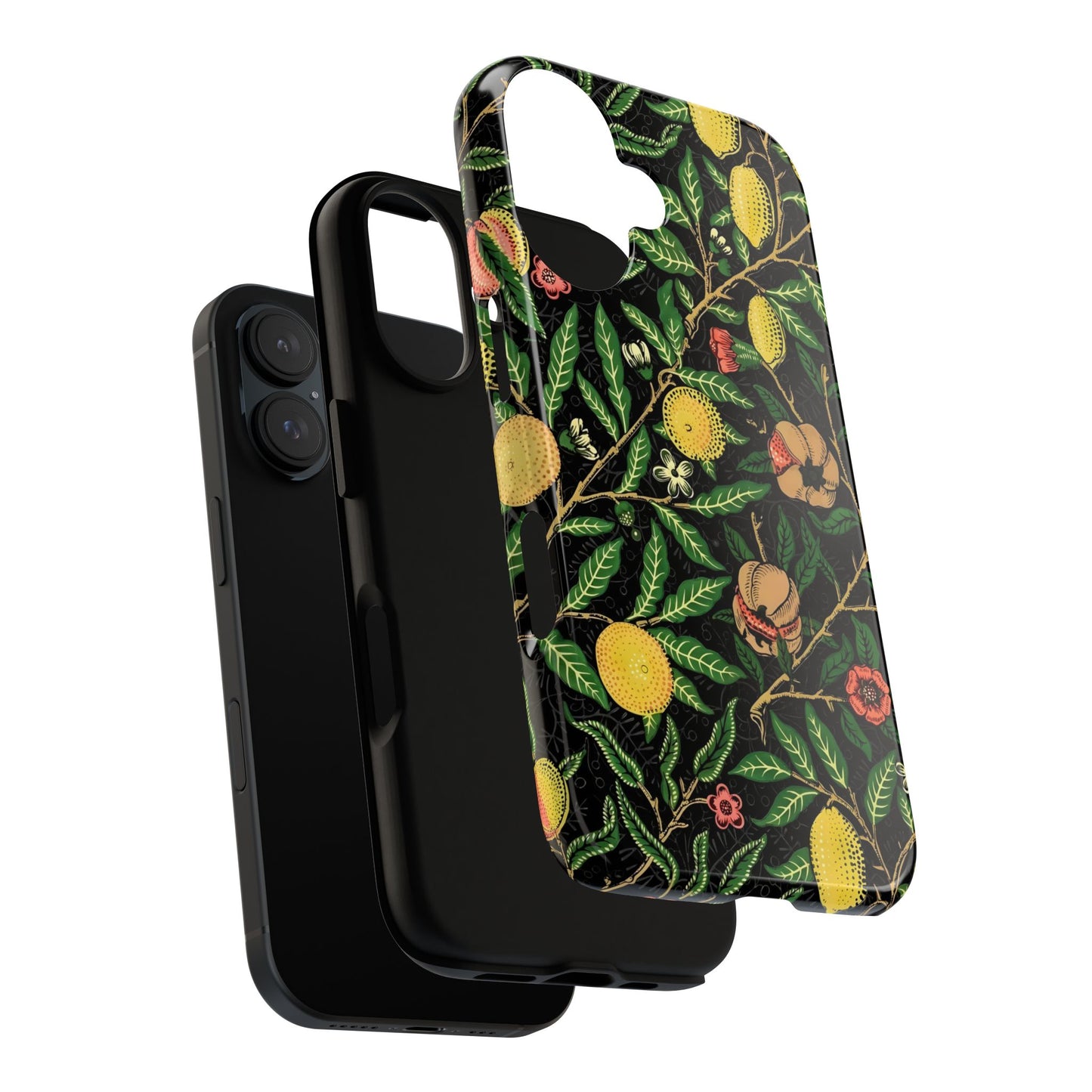 Tough Cases Phone Case, Floral Phone Cover, Tough Phone Protection, Gift for Plant Lovers, Black Background, Eco-Friendly Design