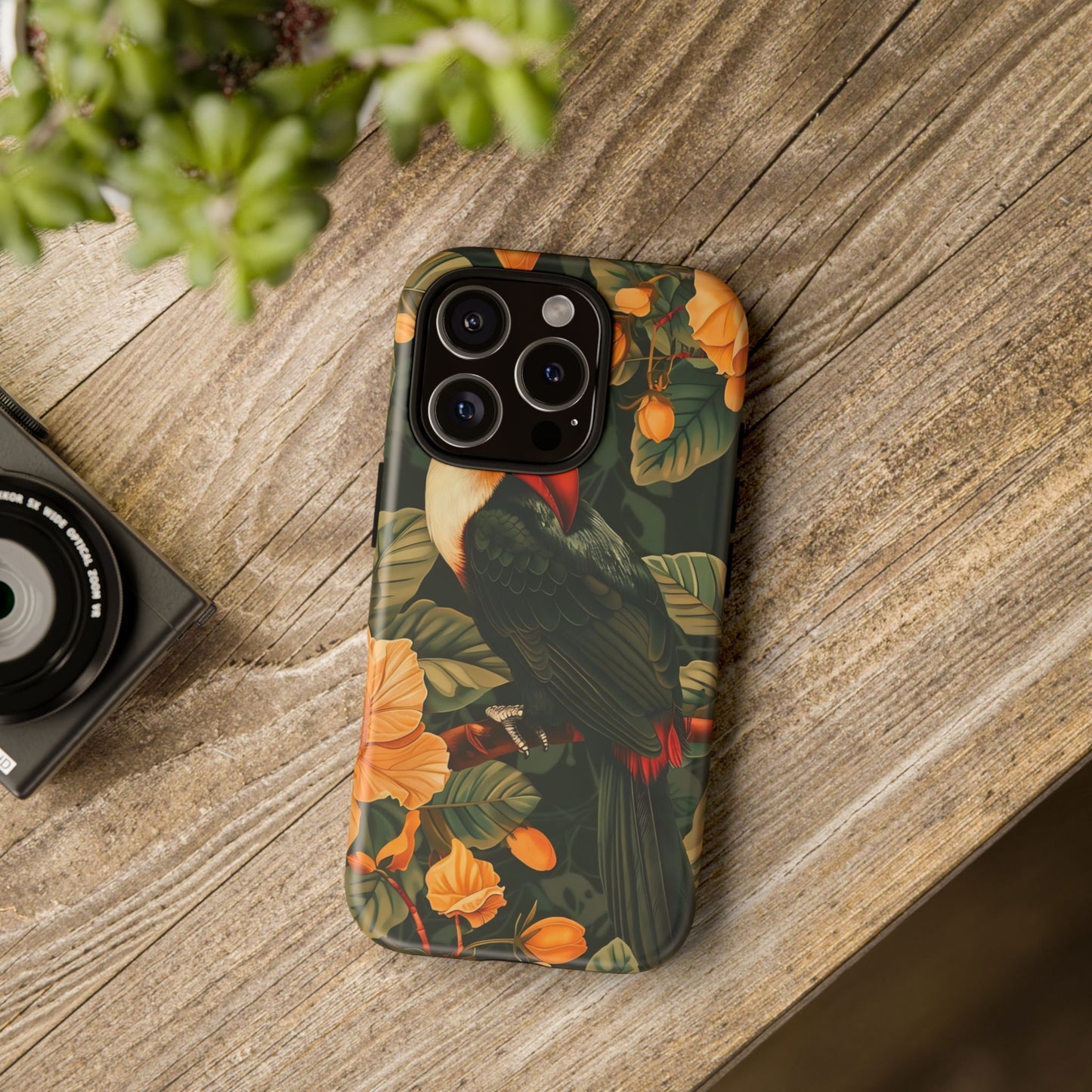 Tropical Toucan Phone Case, Exotic Bird Cover, Nature Lover Gift, Eco-Friendly Design, Customizable Tech Accessory