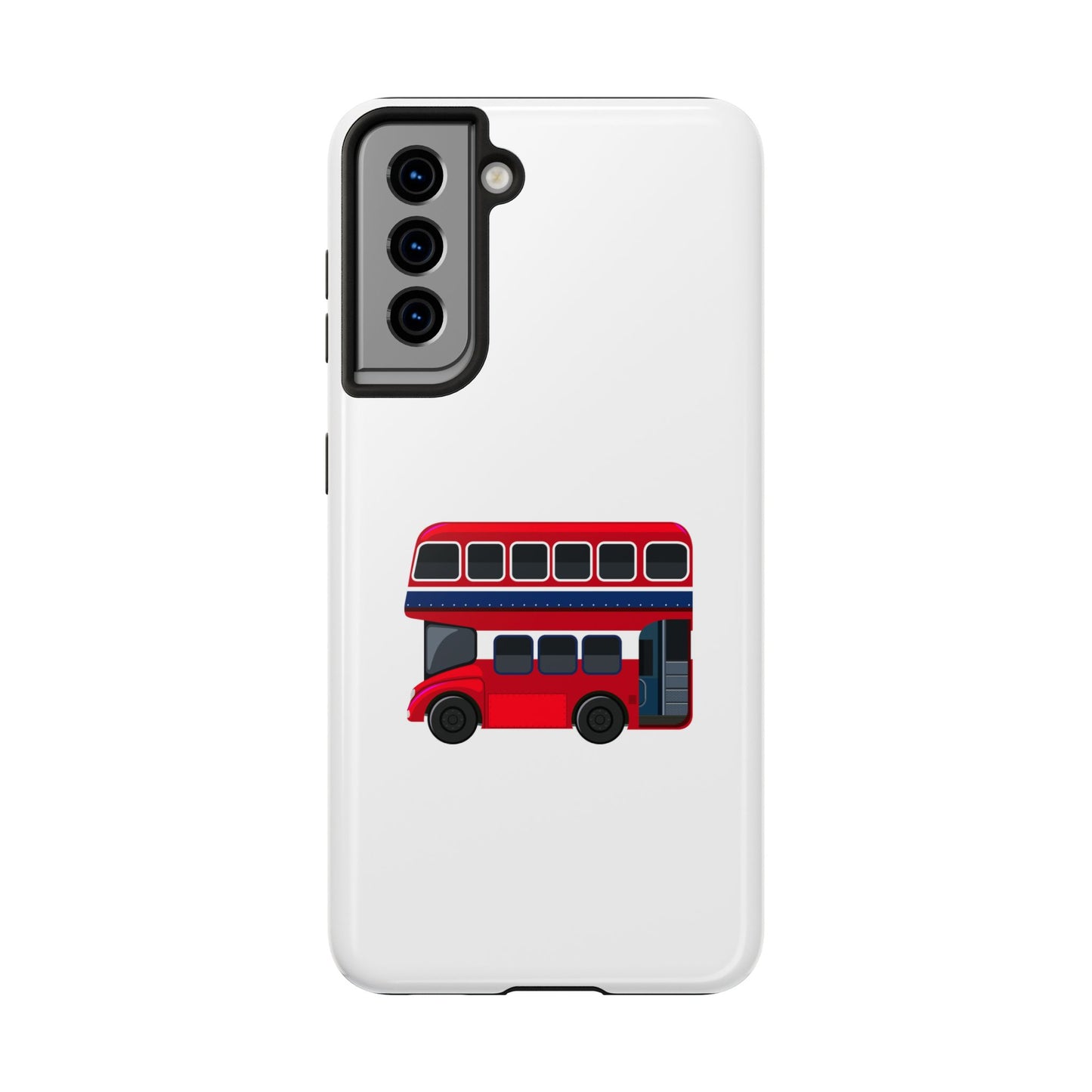 London Double-Decker Bus Tough Phone Case - Durable Design for Adventurers and Travelers