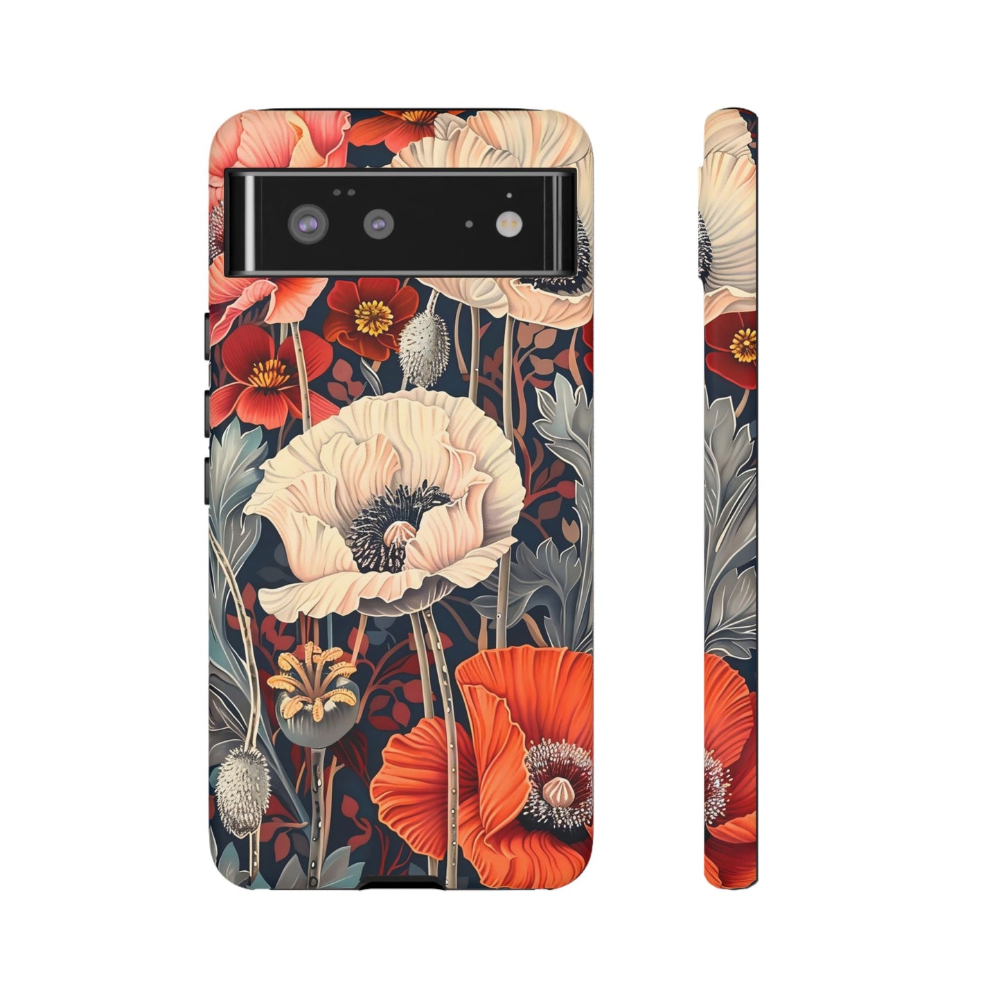 Floral iPhone Case, Tough Phone Cover, Artistic Protection, Flower Design, Unique Gift for Her, Phone Accessory, Trendy Tech