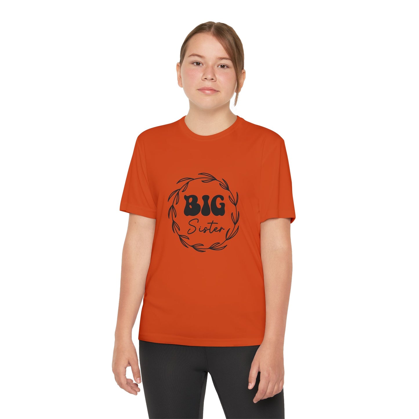 Big Sister Youth Tee - Lightweight Competitor T-Shirt for Celebrating Sibling Bonds