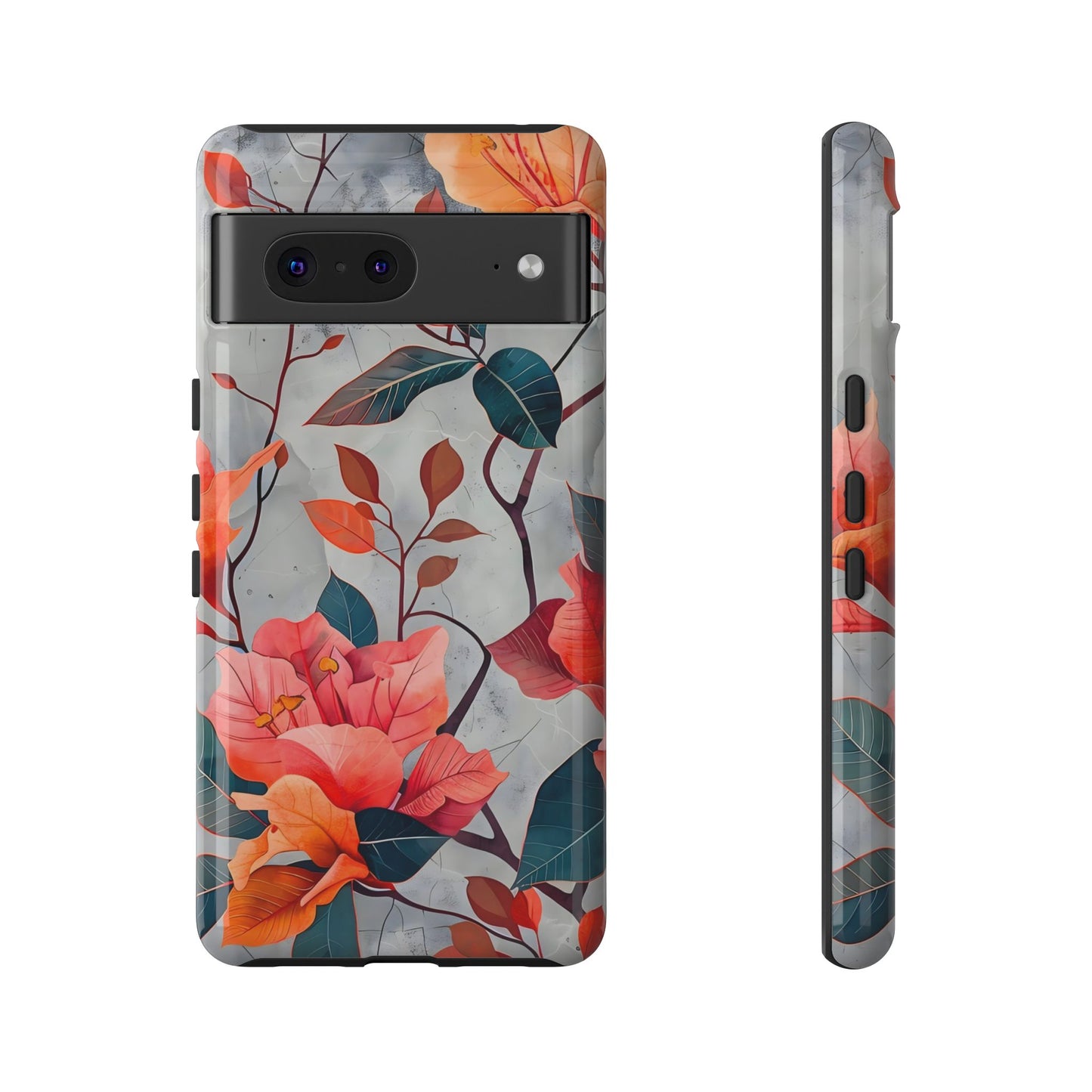 Floral Phone Case - Tough Cases, Protective Cover, Smartphone Accessories, Gift for Her, Stylish Tech Gear, Floral Designs