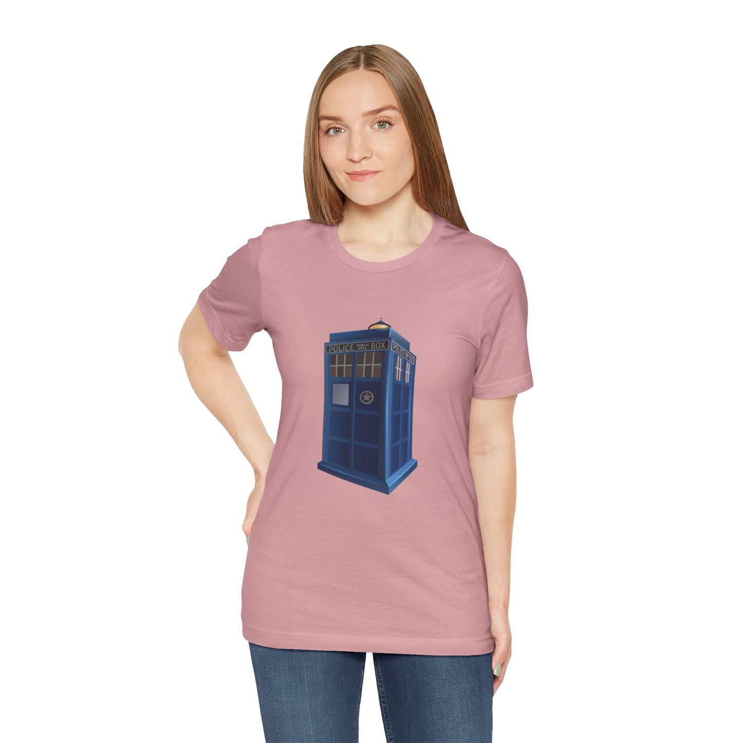 Unisex Jersey Short Sleeve Tee - British Police Public Call Box - Iconic TARDIS