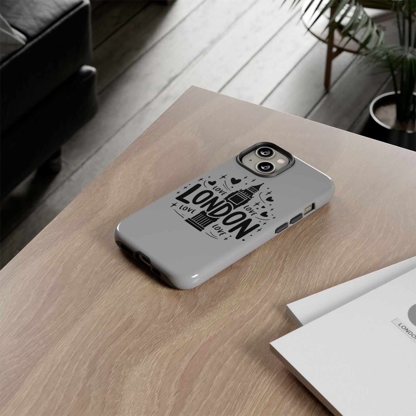 London Love Phone Case, Tough Cases, Stylish Phone Accessories, Unique Gift for Travelers, London Souvenir, Love Design
