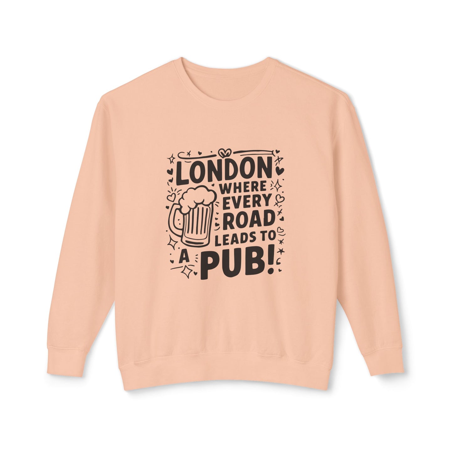 Unisex Lightweight Crewneck Sweatshirt - London's Aesthetic Roads