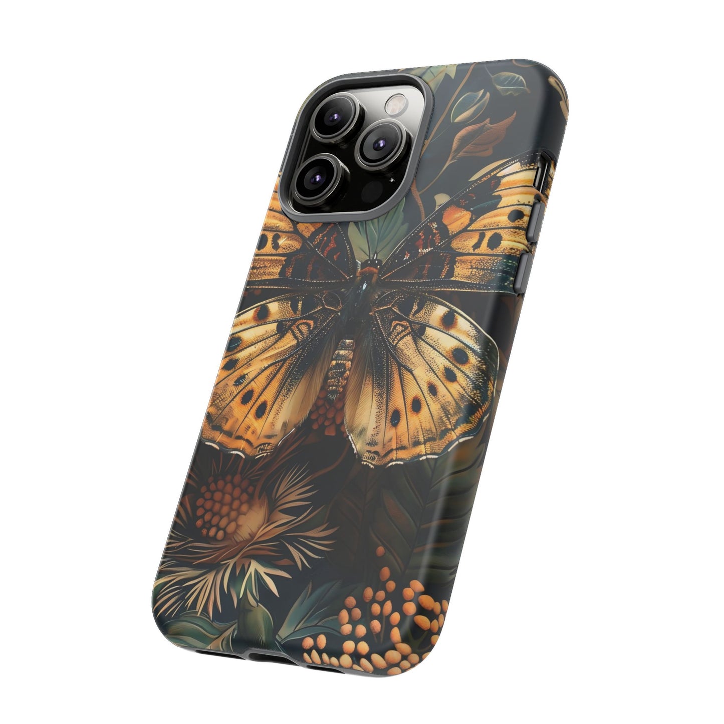 Butterfly Floral Phone Case, Tough Cases, Protective Cover, Unique Gift, Nature Lover, Art Print, Spring Decor