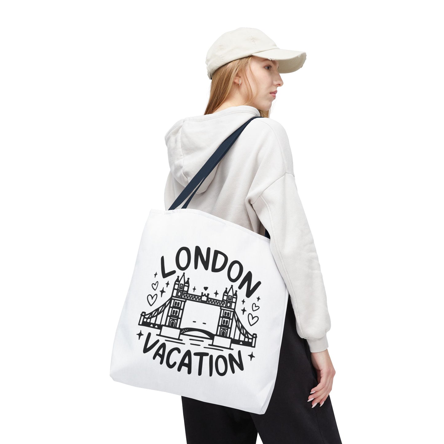 London Vacation Tote Bag, Travel Accessory, Eco-Friendly Shopping Bag, City Trip Gift, Summer Essentials, Fun Canvas Tote