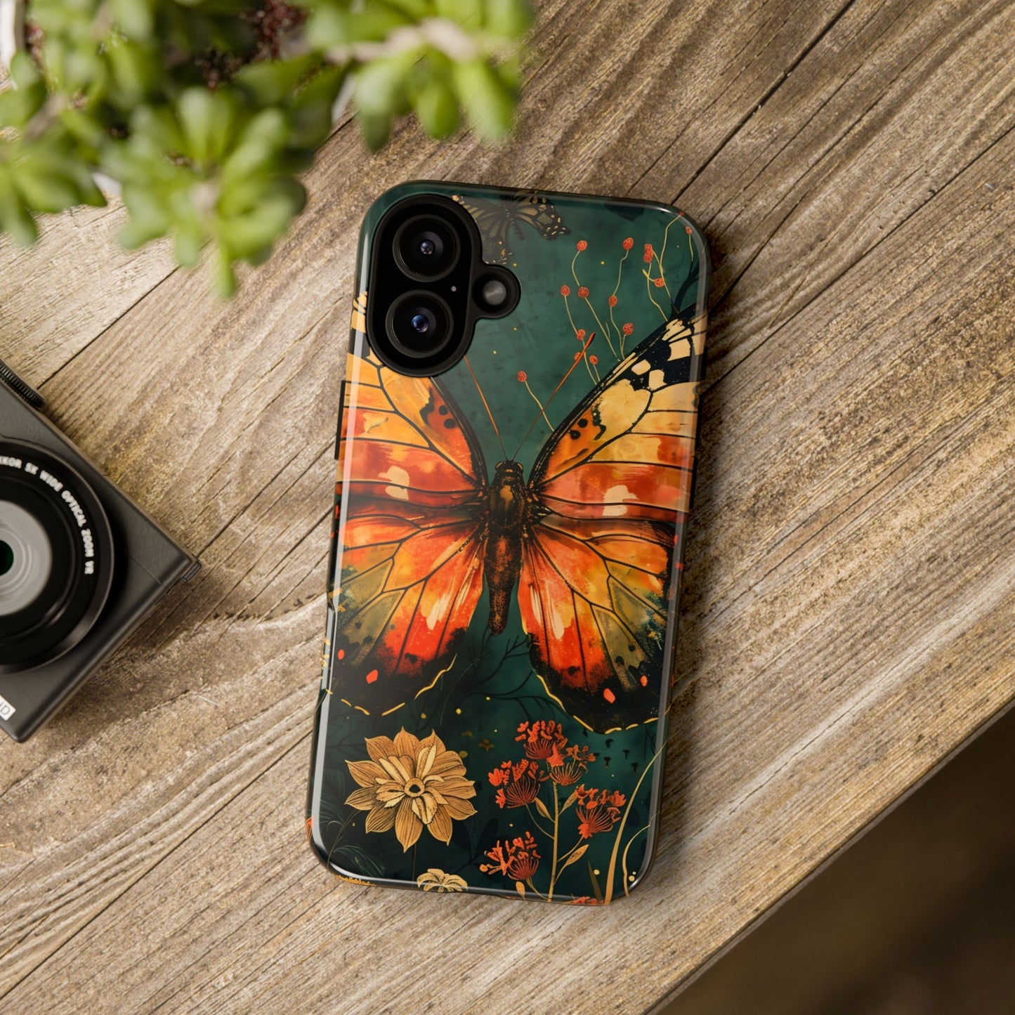 Butterfly Phone Case – Tough Cases for Nature Lovers, Floral Design, Butterfly Art, Unique Gift, Eco-Friendly Protection