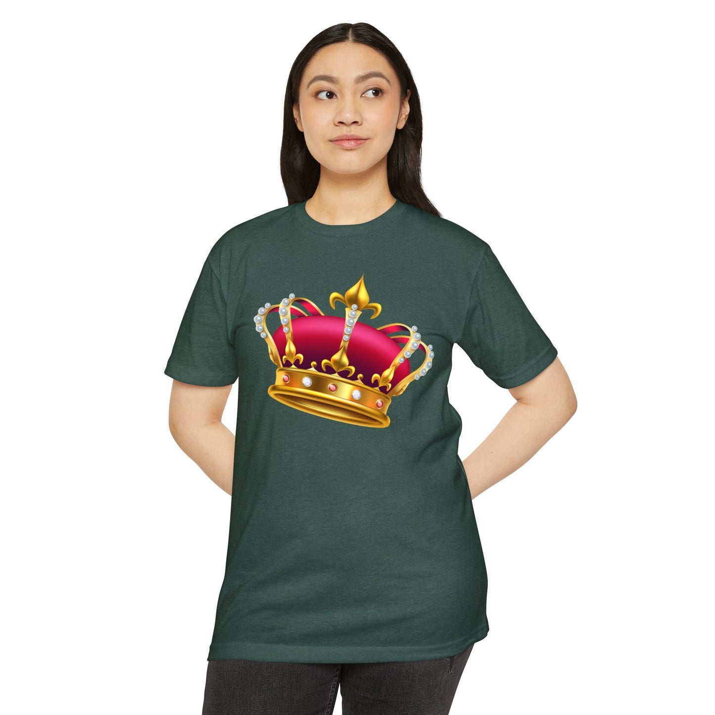 Unisex CVC Jersey T-shirt - British Royal Crown Design