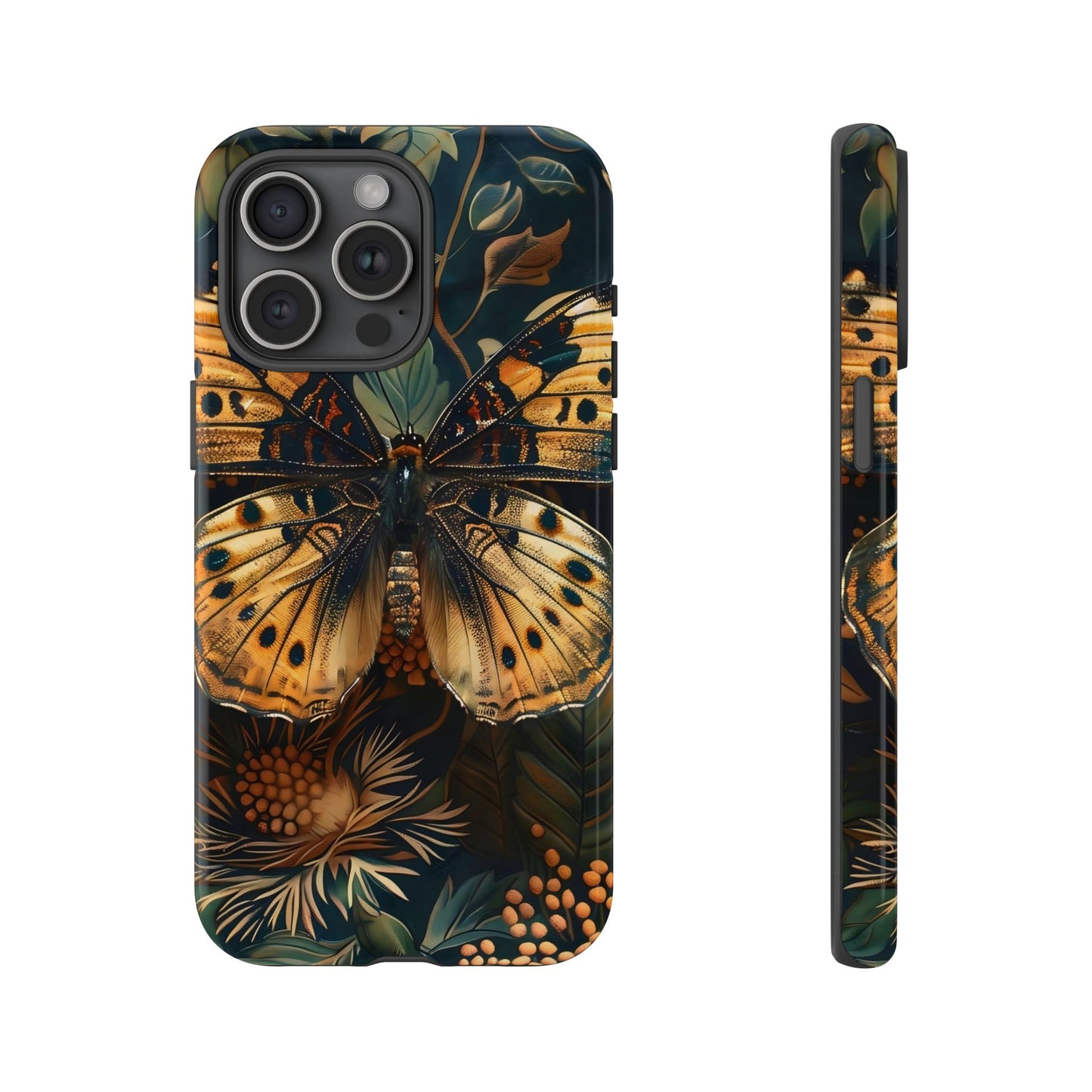Butterfly Floral Phone Case, Tough Cases, Protective Cover, Unique Gift, Nature Lover, Art Print, Spring Decor