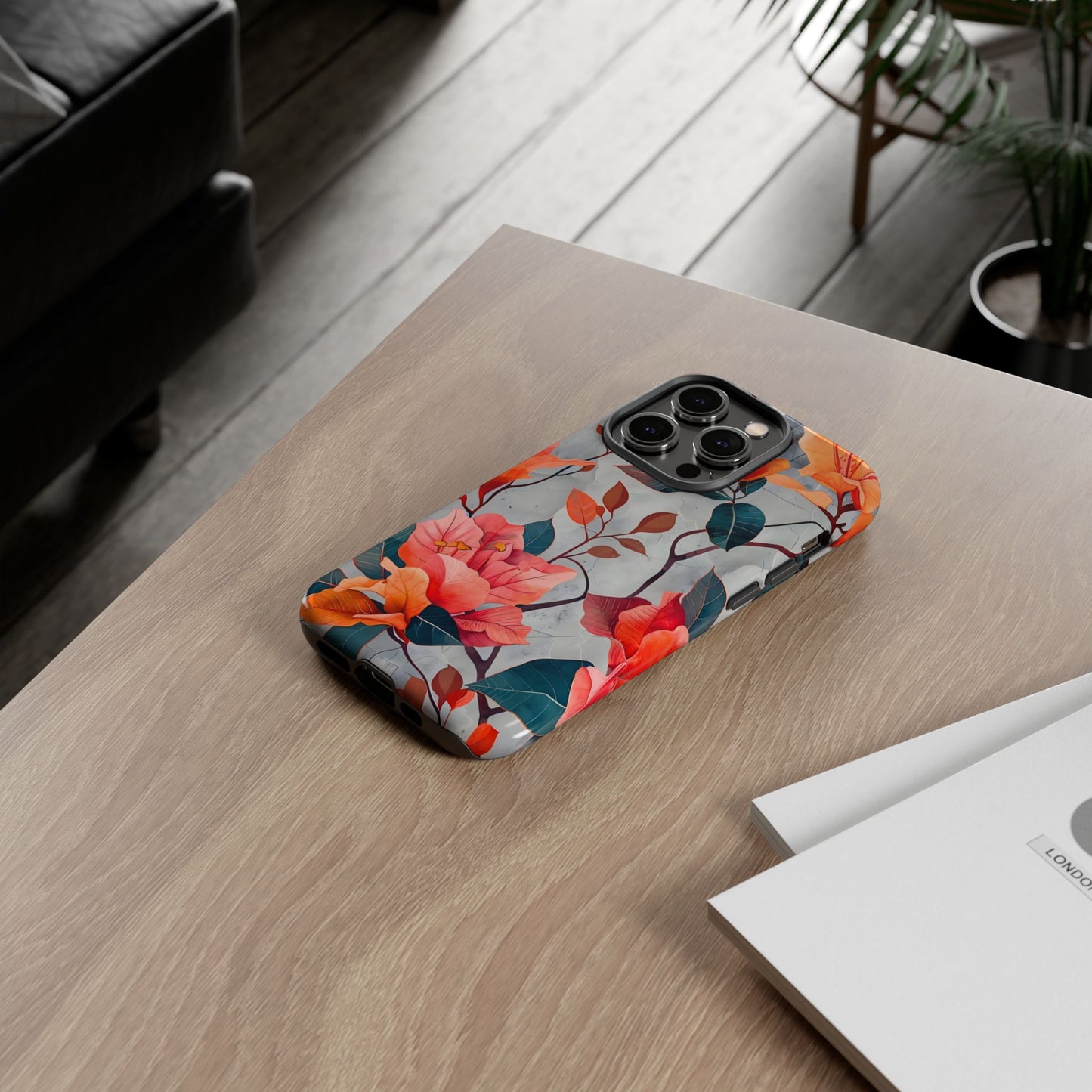 Floral Phone Case, Tough Cases, Flower Power, Gift for Her, Decorative Phone Cover, Trendy Accessories, Everyday Style