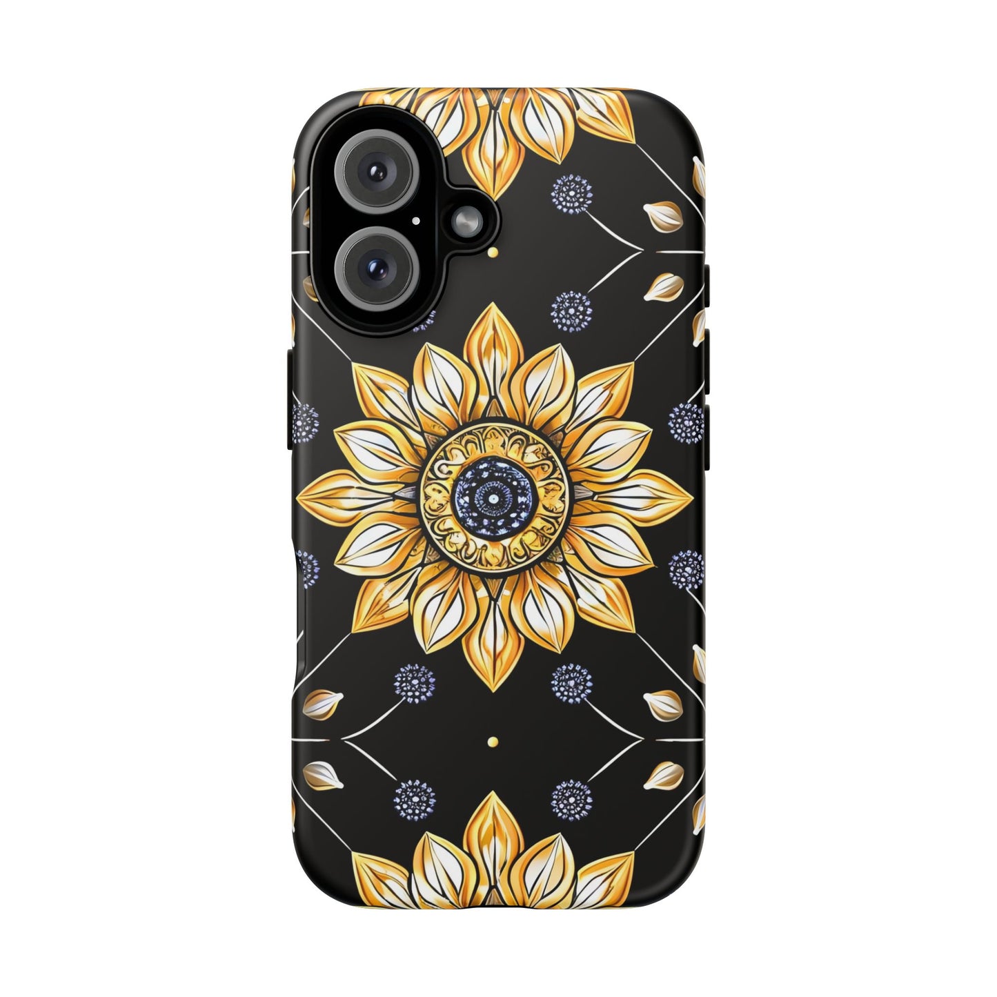 Floral Phone Case with Mandala Design, Tough Cases for iPhone & Samsung, Boho Style, Gift for Her, Unique Accessories