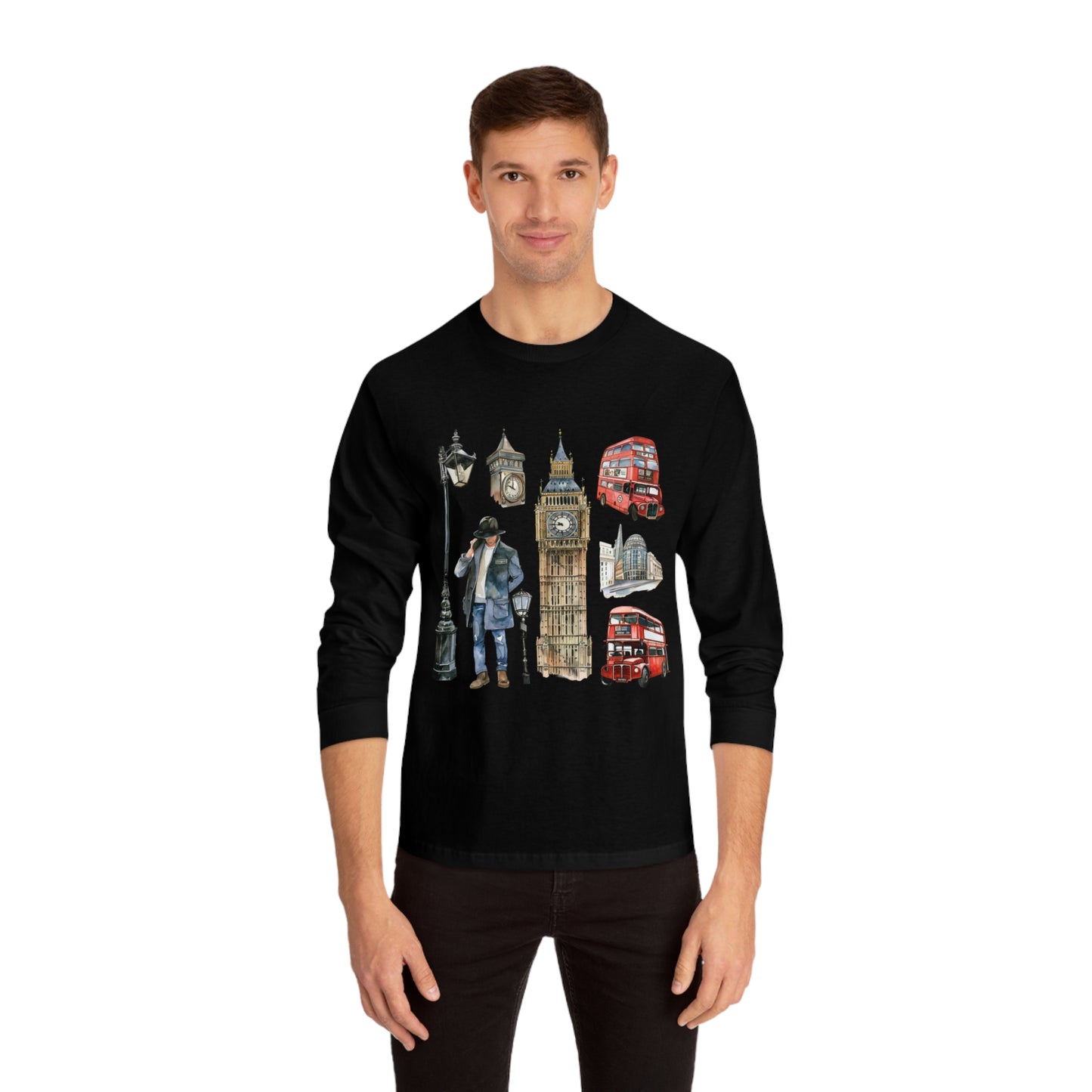 Unisex Classic Long Sleeve T-Shirt - Vintage England Icons