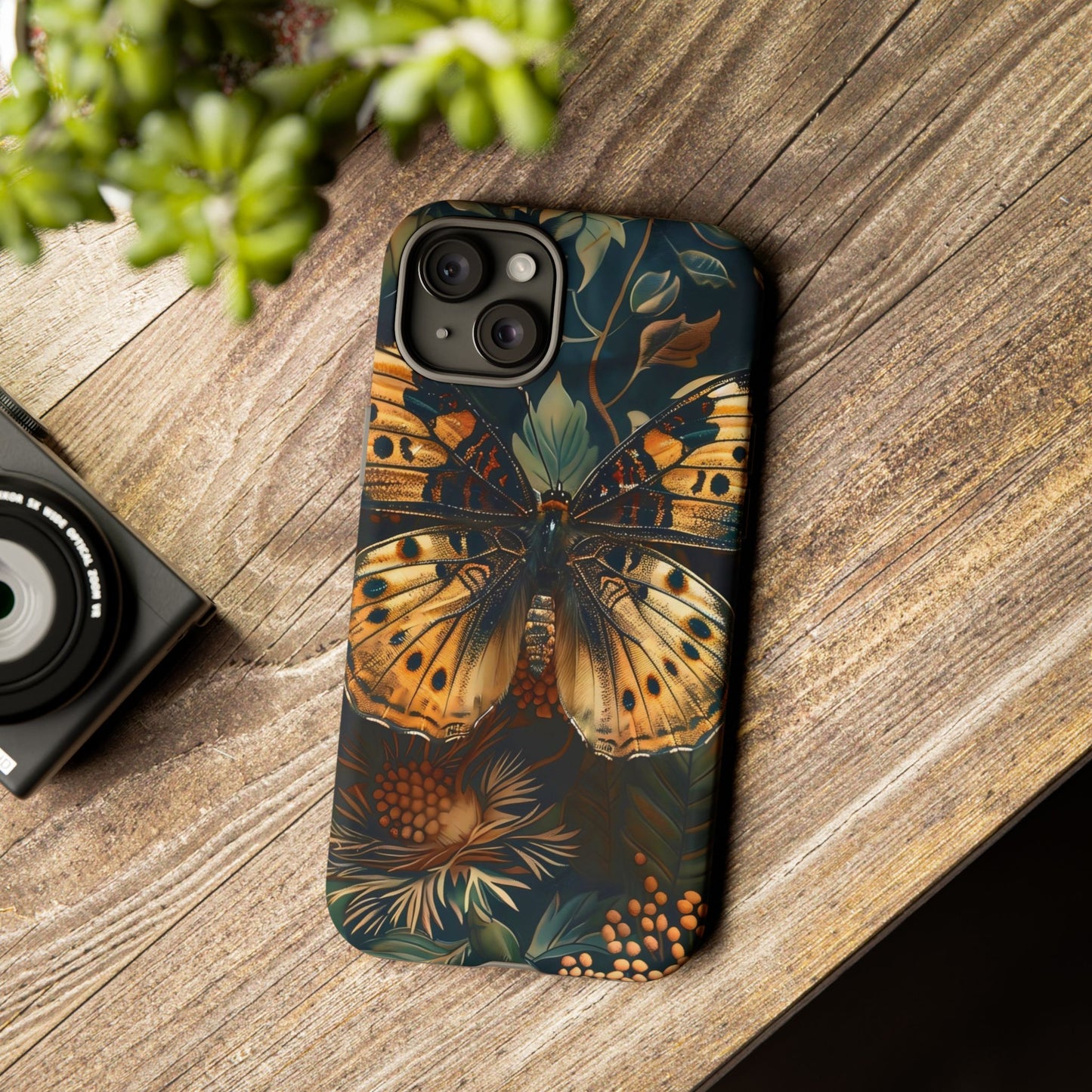 Butterfly Floral Phone Case, Tough Cases, Protective Cover, Unique Gift, Nature Lover, Art Print, Spring Decor