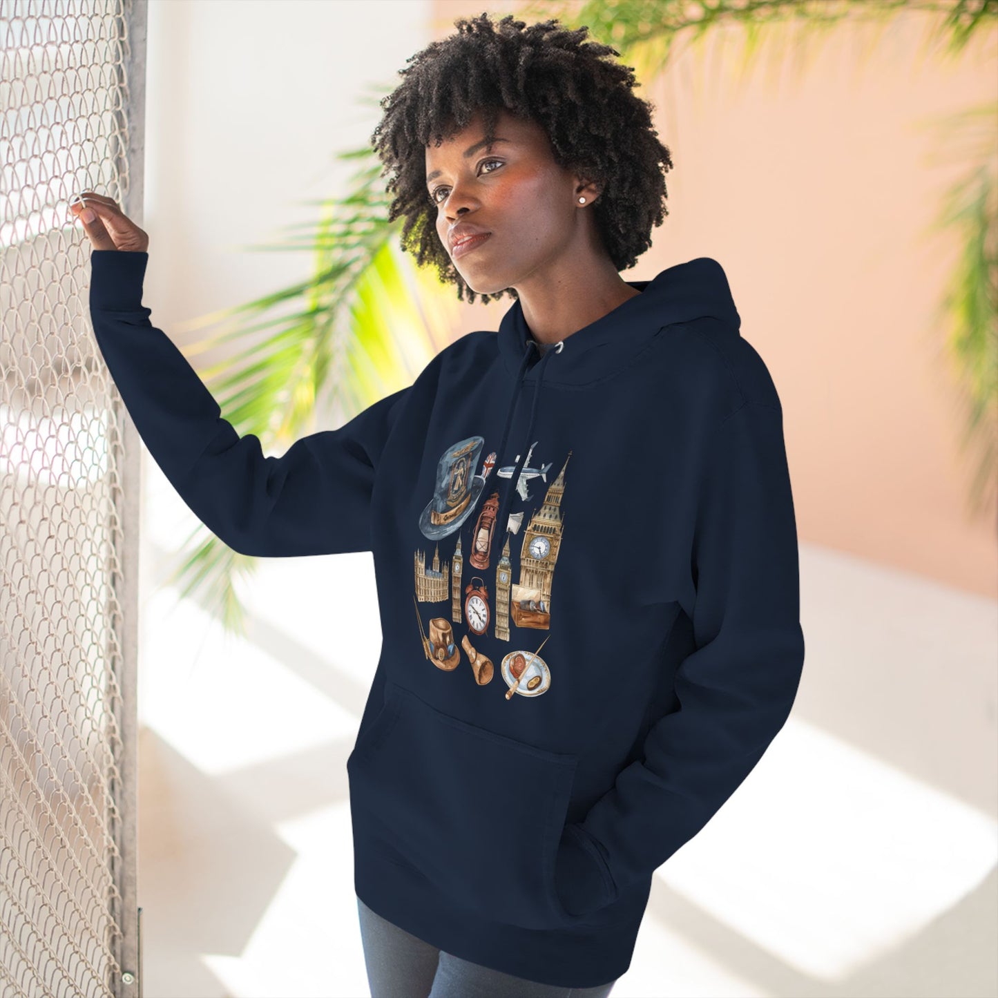 Vintage England Icons Classy Three-Panel Fleece Hoodie