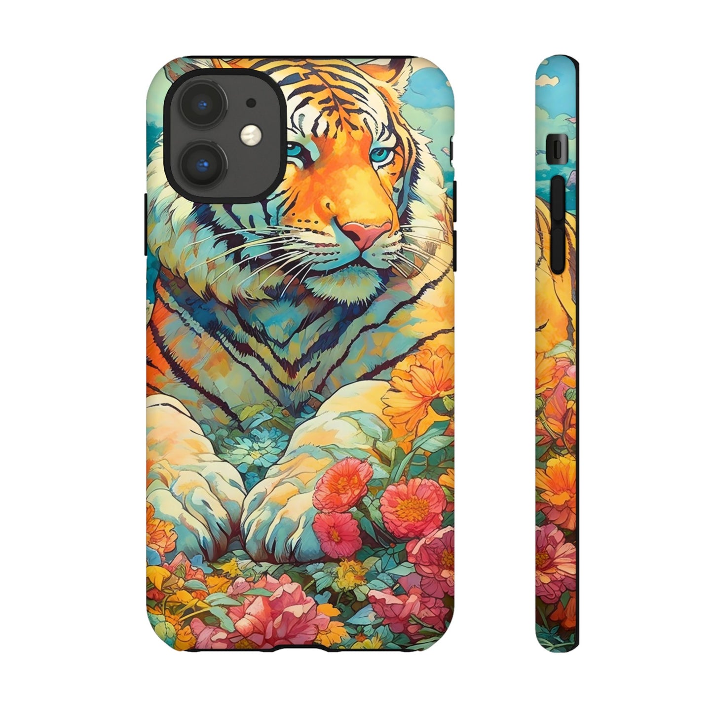 Tiger Jungle Phone Case, Colorful Tough Cases, Animal Lover Gift, Nature Phone Cover, Wildlife Decor, Birthday Present