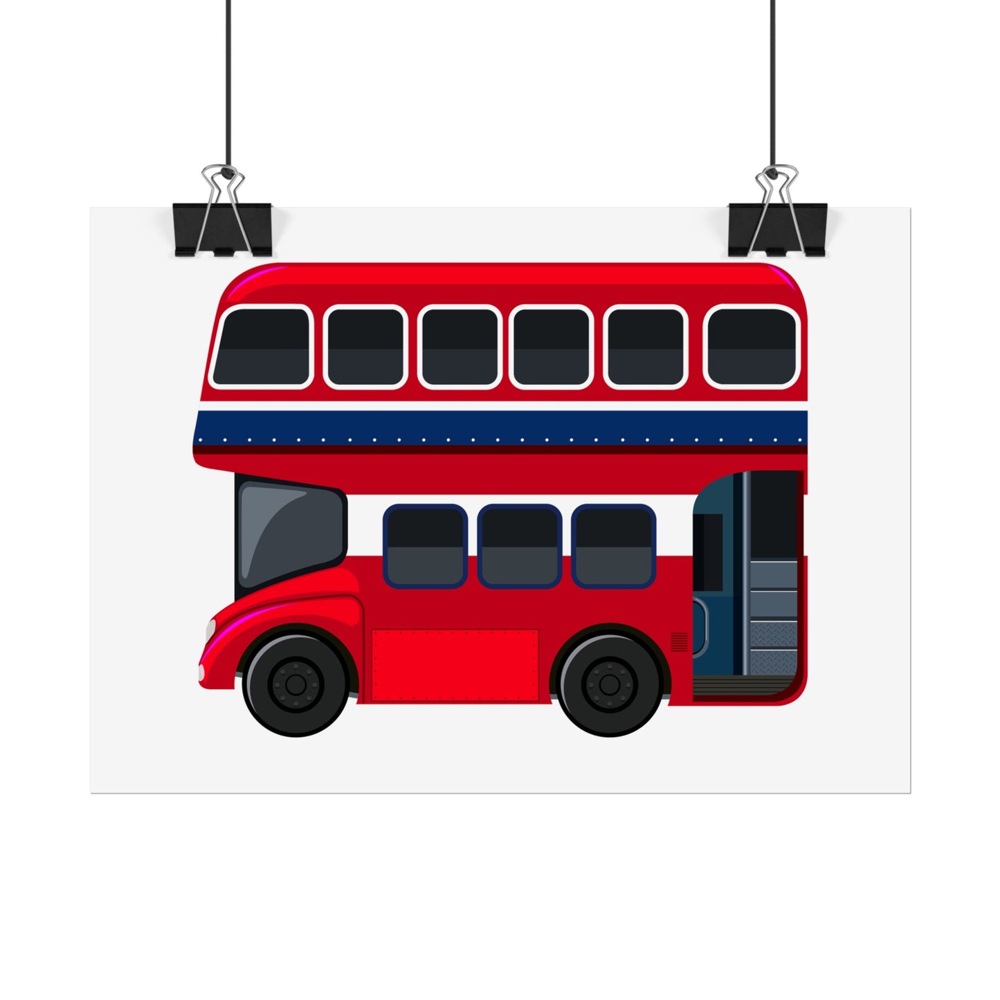 Red Double Decker Bus Rolled Posters