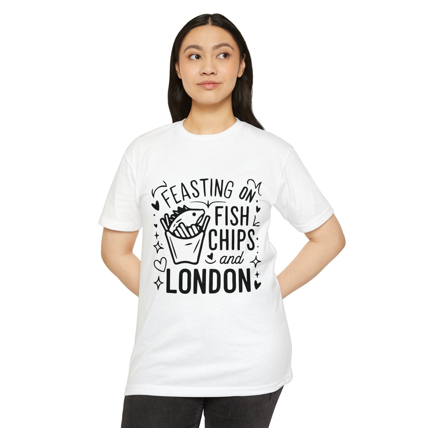 Unisex CVC Jersey T-shirt - Fish Chips and London
