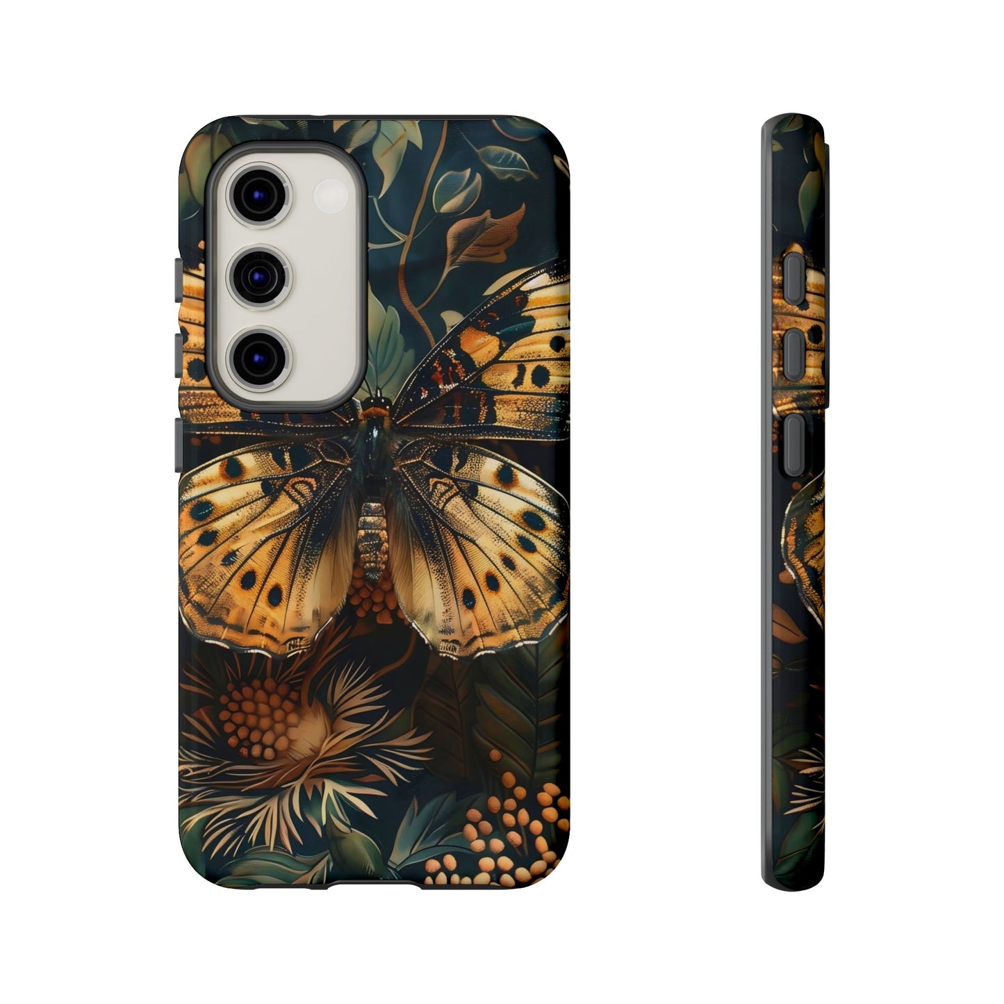 Butterfly Floral Phone Case, Tough Cases, Protective Cover, Unique Gift, Nature Lover, Art Print, Spring Decor