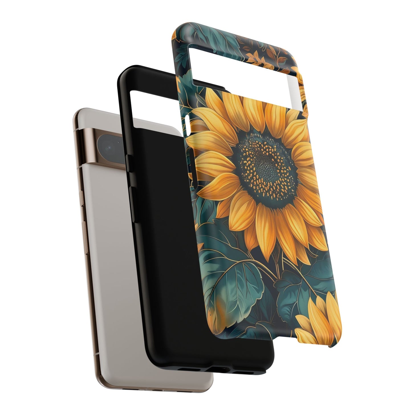 Sunflower Phone Case - Bright Floral Design, Stylish Tough Cover for Sunflower Lovers, Gift for Plant Enthusiasts, Mom Gift, Nature Lovers
