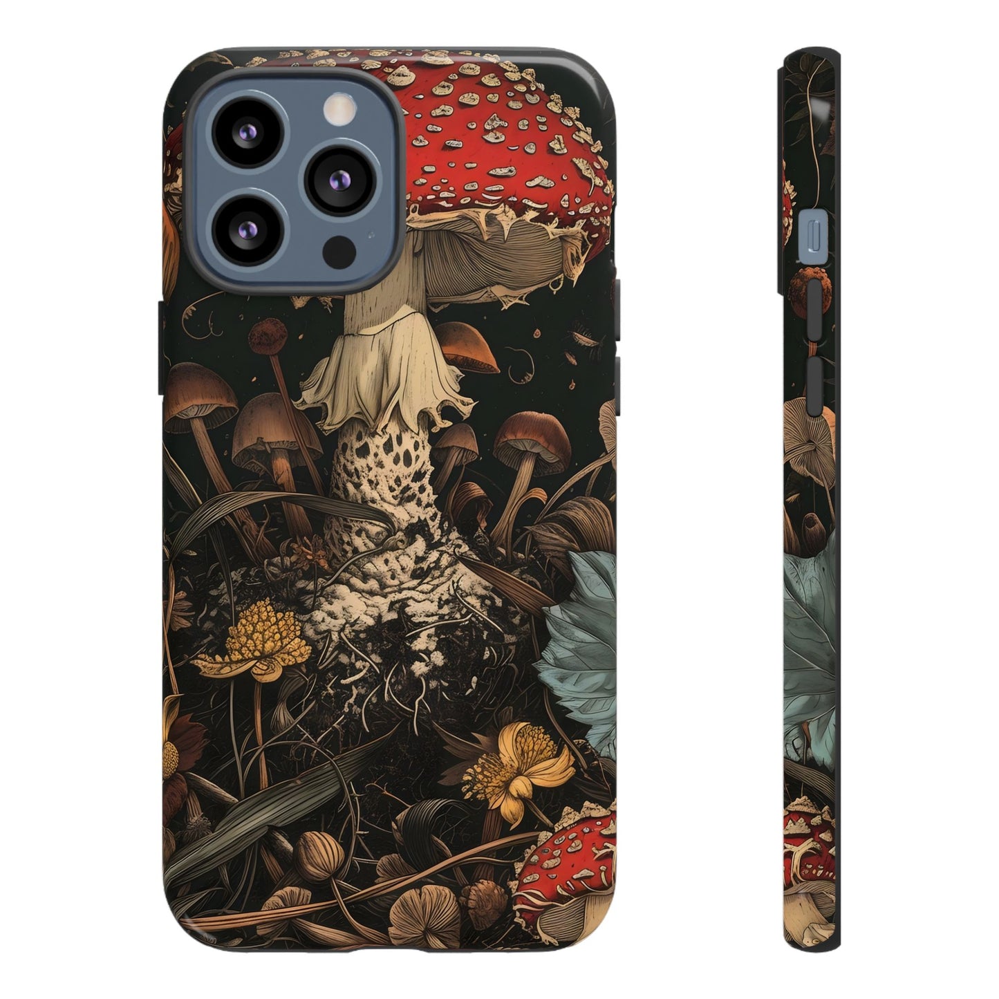 Mushroom Phone Case, Tough iPhone Cover, Nature Lover Gift, Unique Cell Phone Accessory, Fungi Art Design, Eco-Friendly Protection