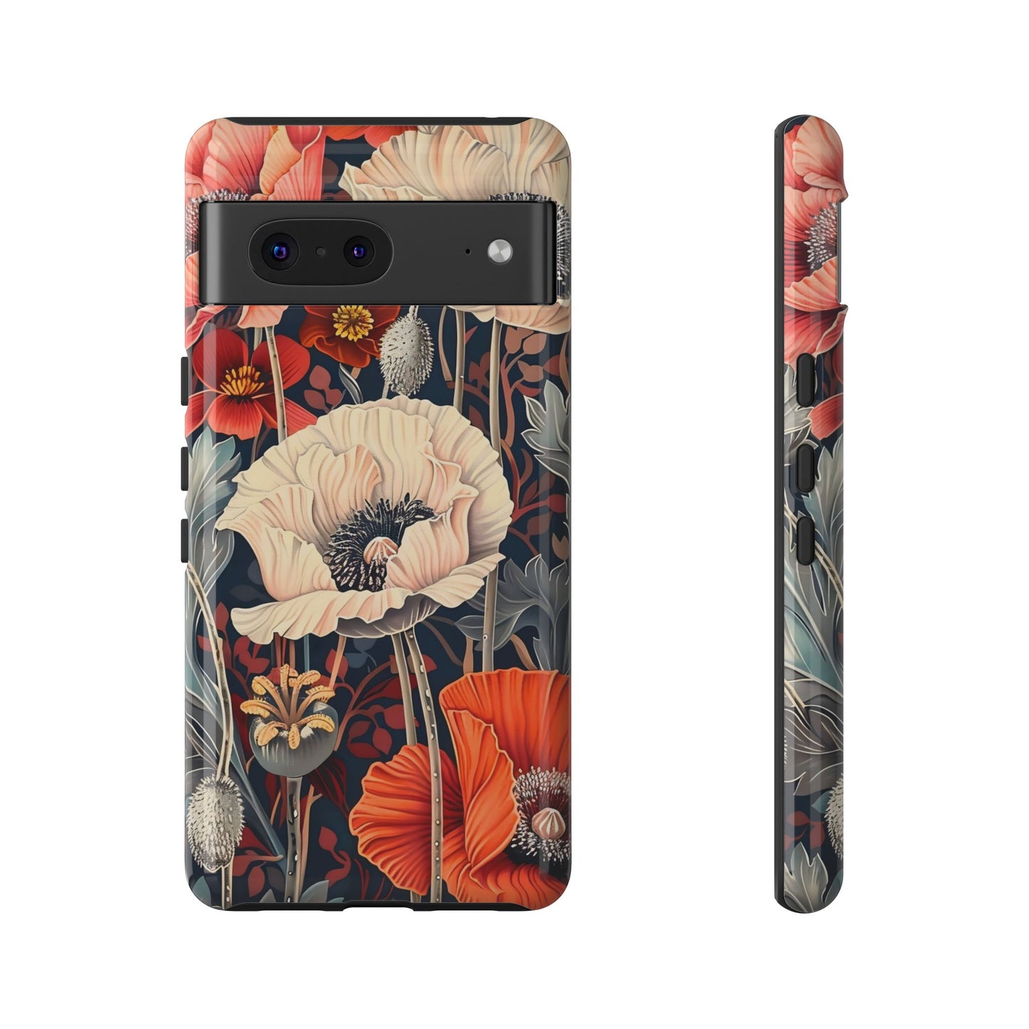 Floral iPhone Case, Tough Phone Cover, Artistic Protection, Flower Design, Unique Gift for Her, Phone Accessory, Trendy Tech