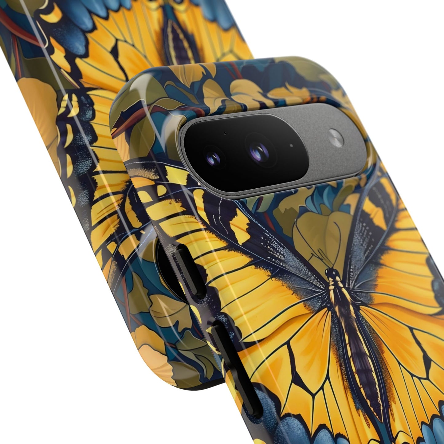 Colorful Butterfly Phone Case, Floral Design, Tough Cases, Protective Cover, Gifts for Nature Lovers, Birthday Present