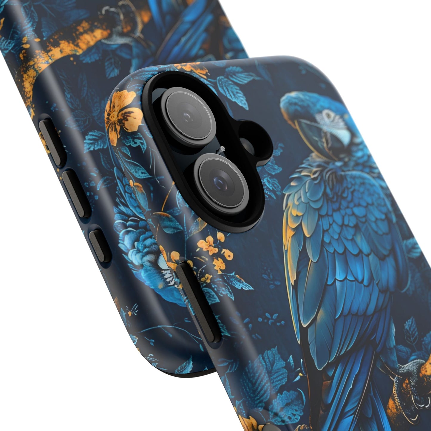 Tough Cases - Vibrant Blue Parrot Phone Case, Tropical Bird Phone Cover, Nature Lover Gift, Eco-Friendly Accessories, Unique Wildlife Decor