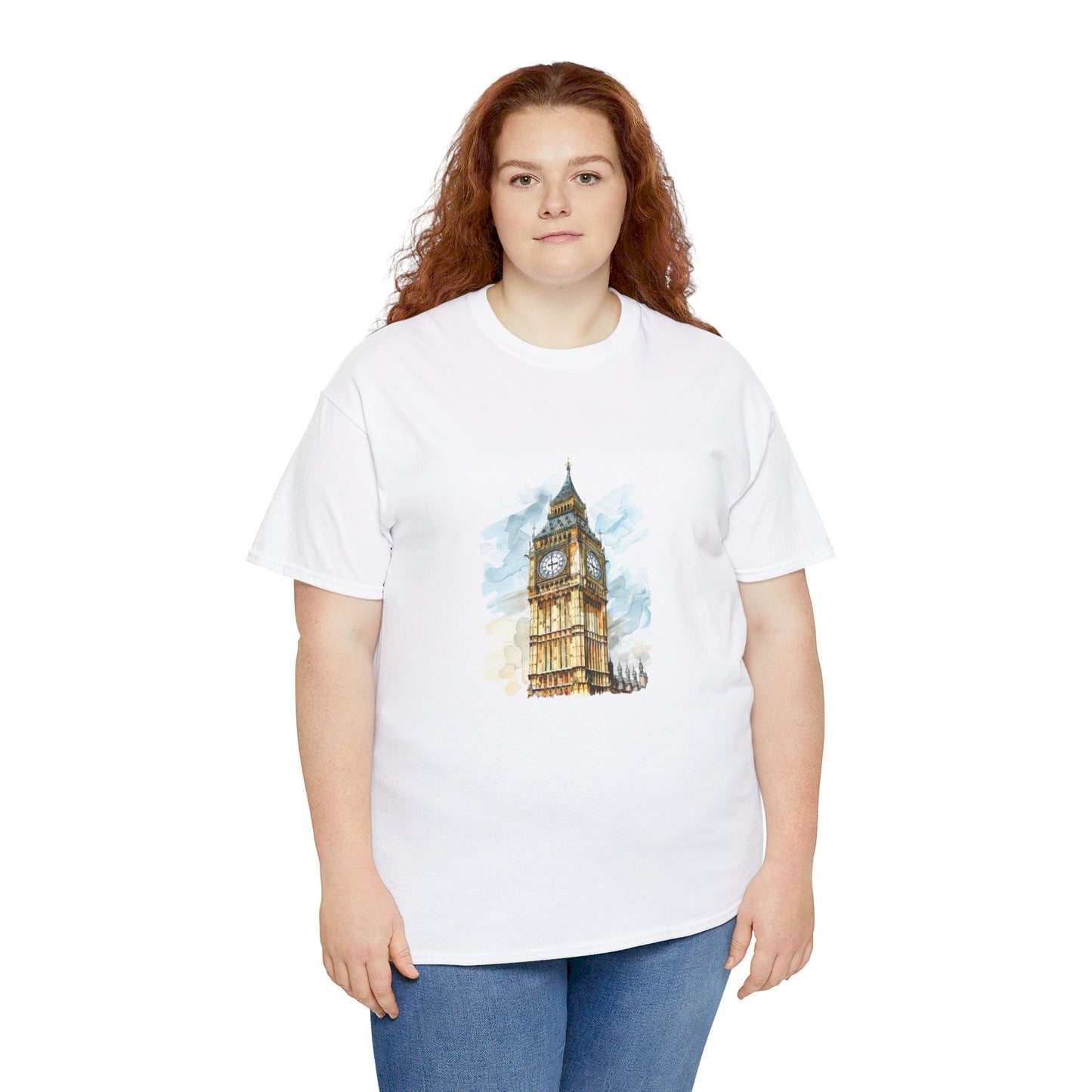 London Clock Tower - Iconic Big Ben Trendy Unisex Heavy Cotton T-Shirt