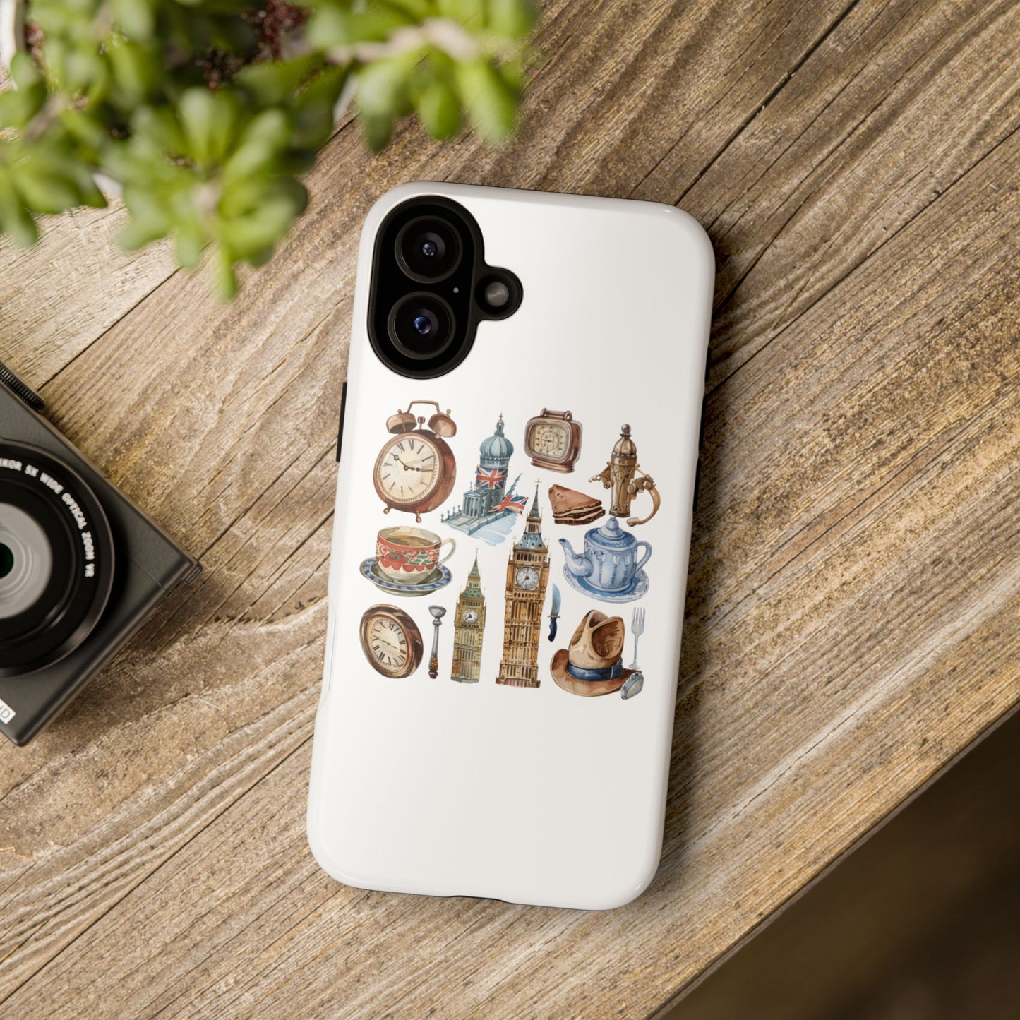 Vintage Illustrative Phone Case, Whimsical Tough Phone Cover, Gifts for Her, Unique Cell Phone Accessory