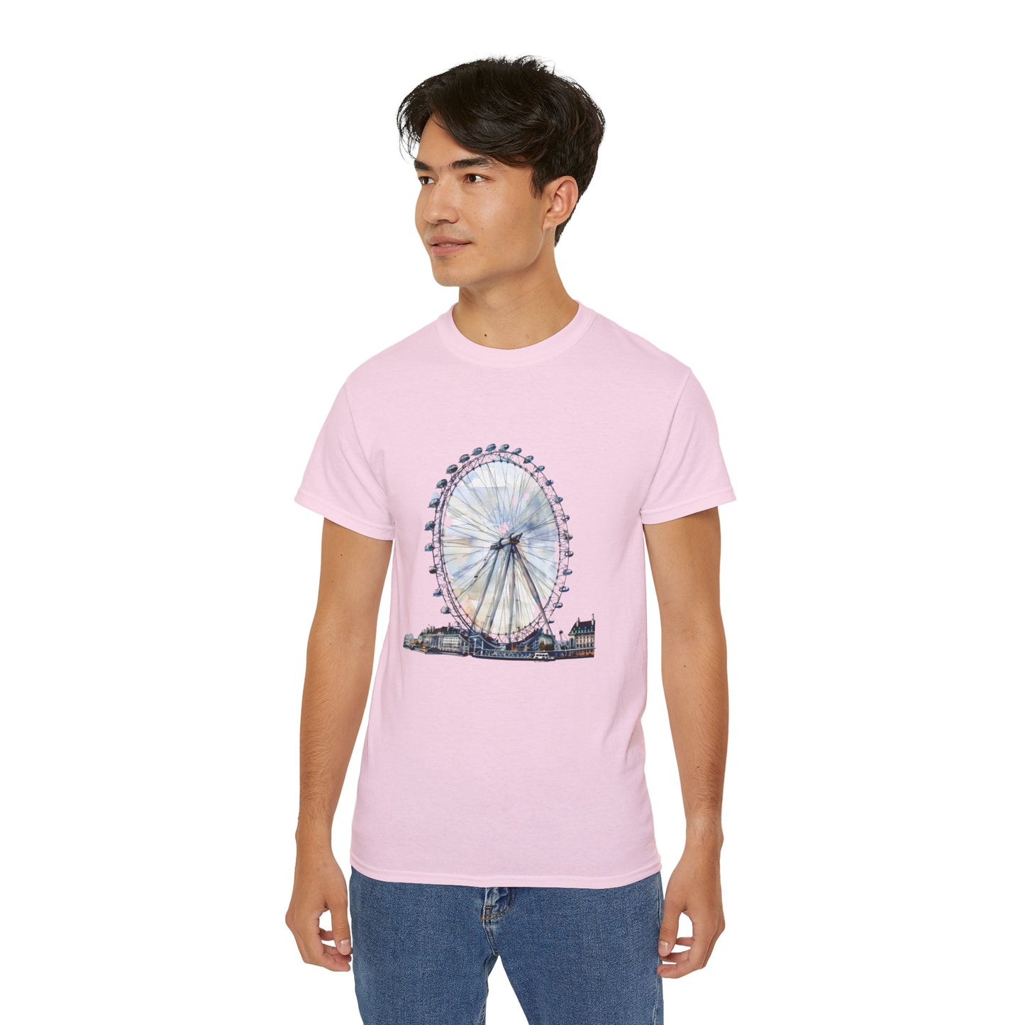 Unisex Ultra Cotton Tee - The London Eye City Views