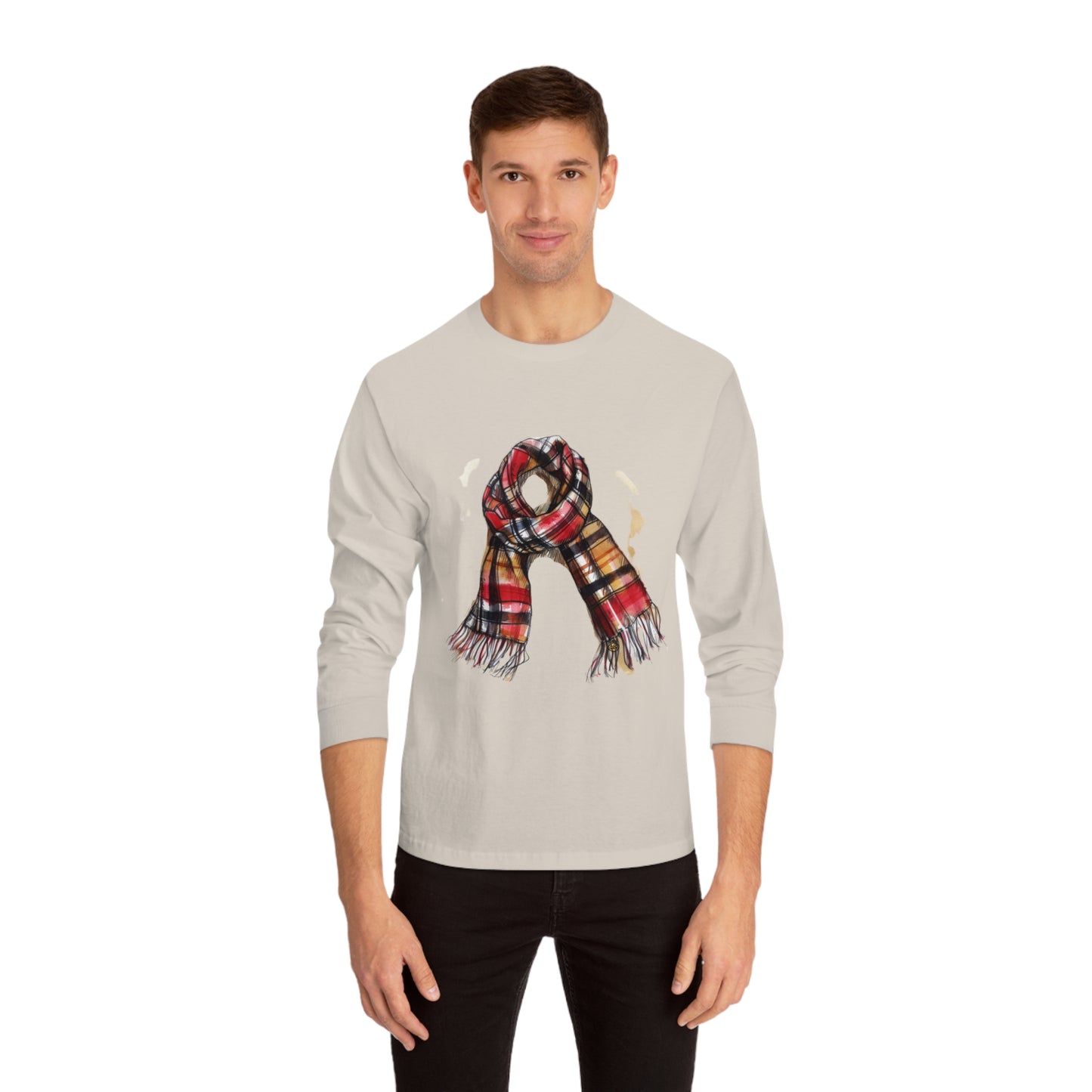 Unisex Classic Long Sleeve T-Shirt - Classic British Plaid Scarf