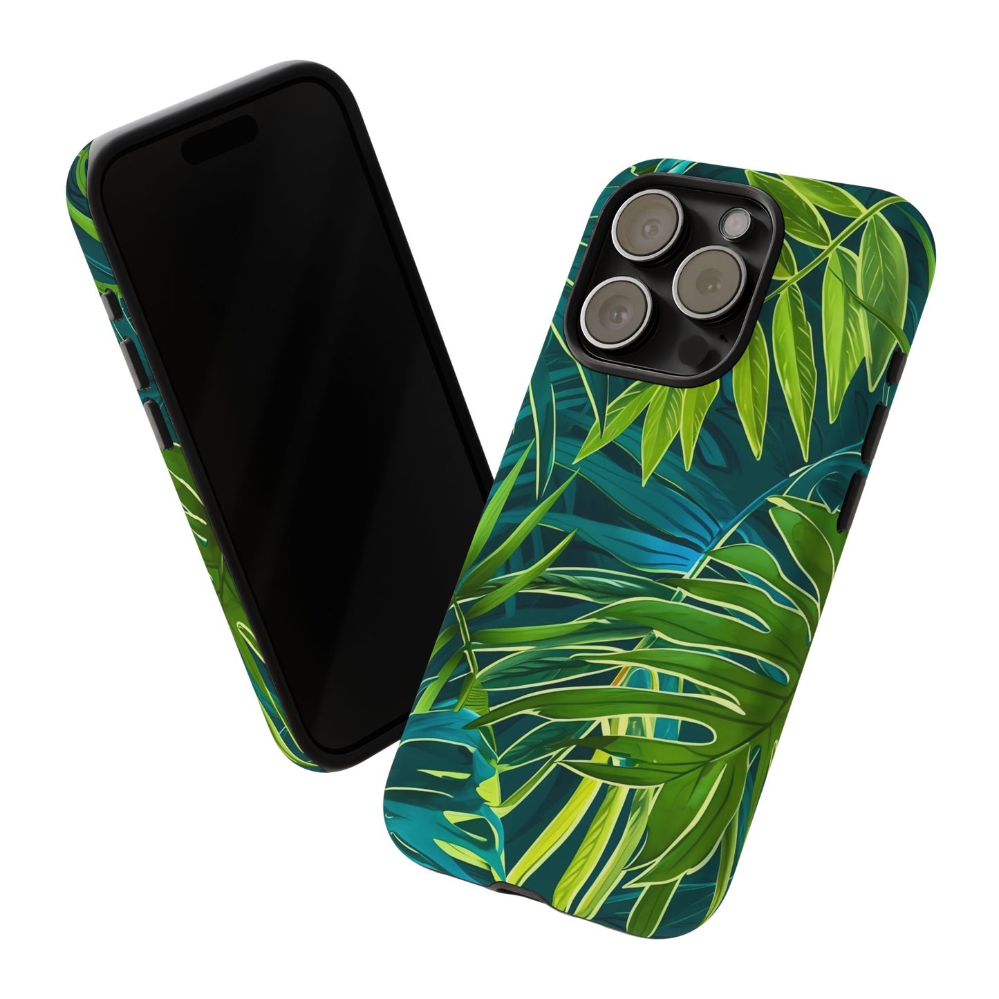 Tropical Phone Case - Durable Green Leaf Design, Eco-Friendly Gift, Trendy Accessory, Nature Lover's Case, Summer Vibes