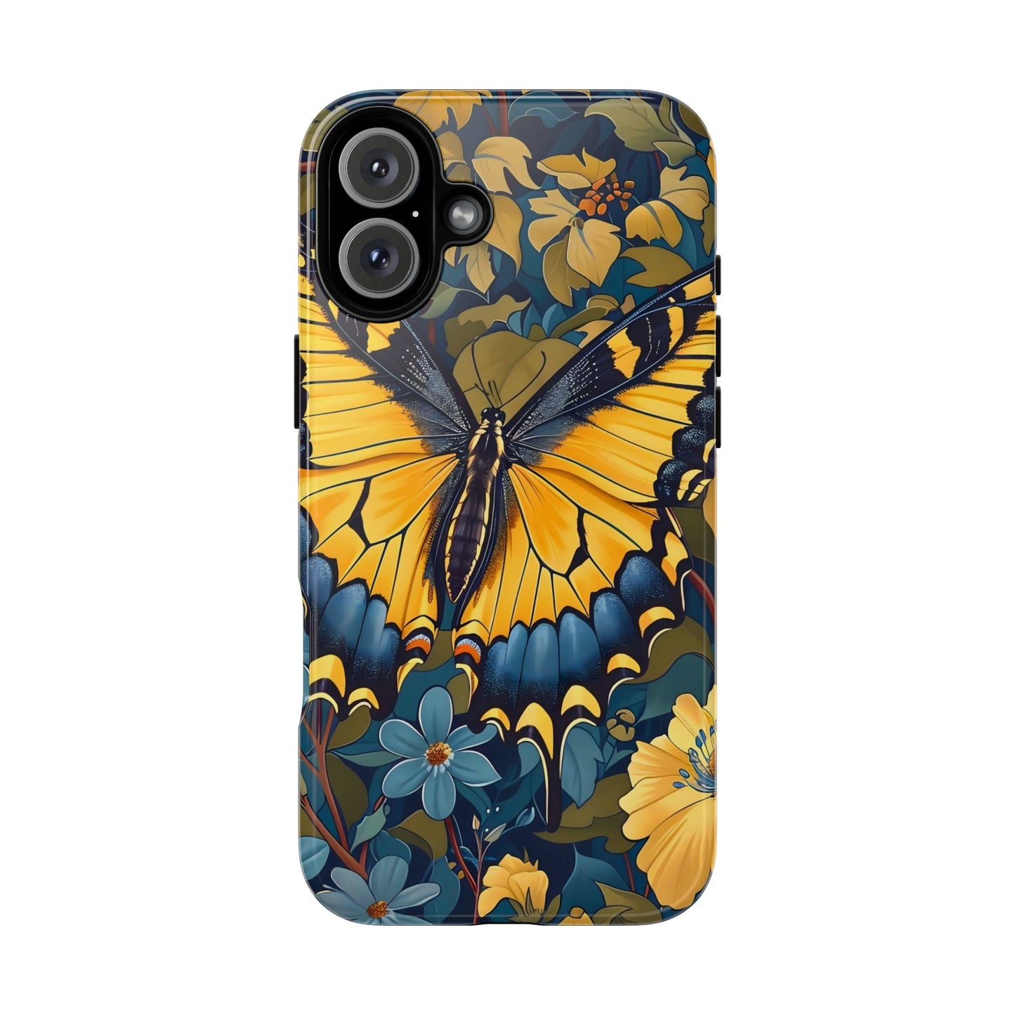 Colorful Butterfly Phone Case, Floral Design, Tough Cases, Protective Cover, Gifts for Nature Lovers, Birthday Present