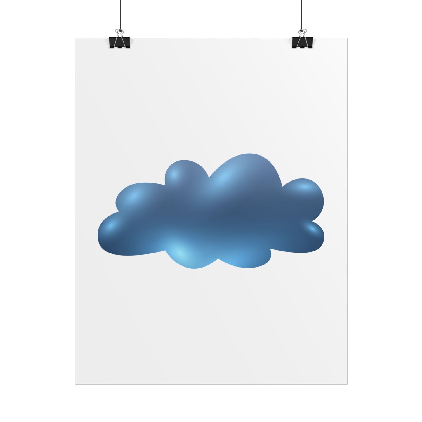 Blue Cloud Art Print, Minimalist Wall Decor, Kids Room Wall Art, Nursery Poster, Aesthetic Home Decor, Modern Art Print