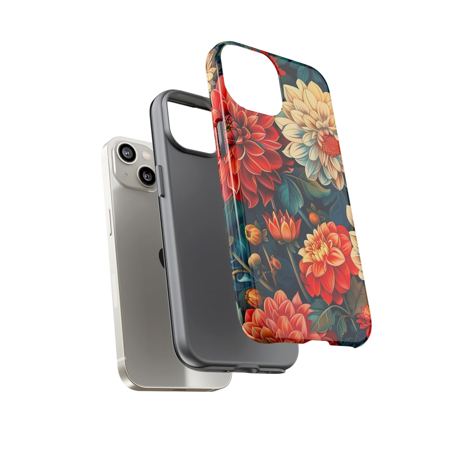 Floral Phone Case - Vibrant Tough Cases, Stylish Floral Cell Phone Cover, Gift for Her, Trendy Phone Accessory, Flower Design