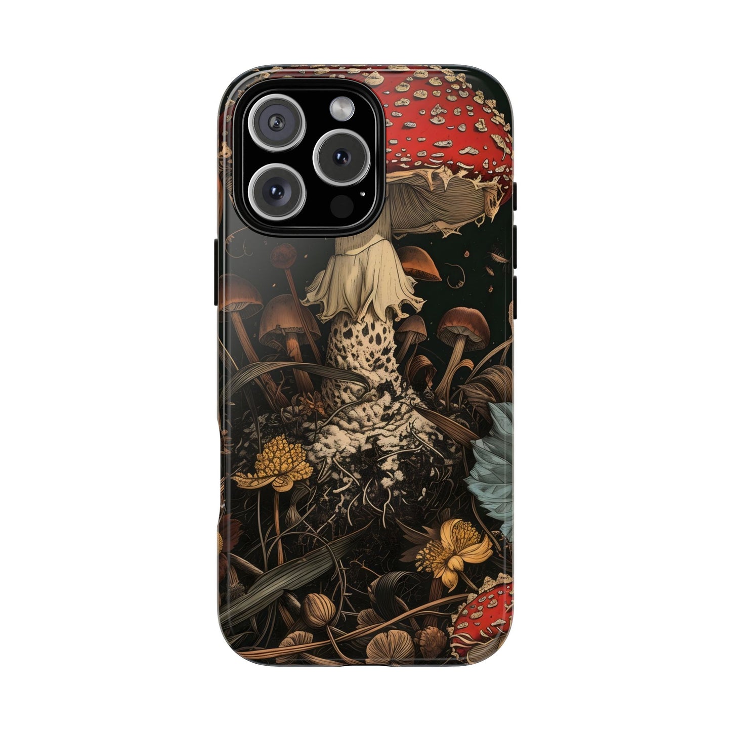 Mushroom Phone Case, Tough iPhone Cover, Nature Lover Gift, Unique Cell Phone Accessory, Fungi Art Design, Eco-Friendly Protection
