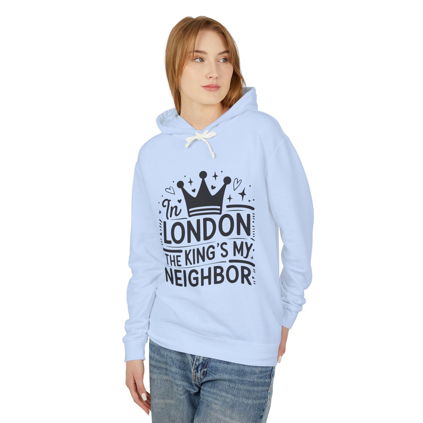 Unisex Lightweight Hooded Sweatshirt - The King's My Neighbour