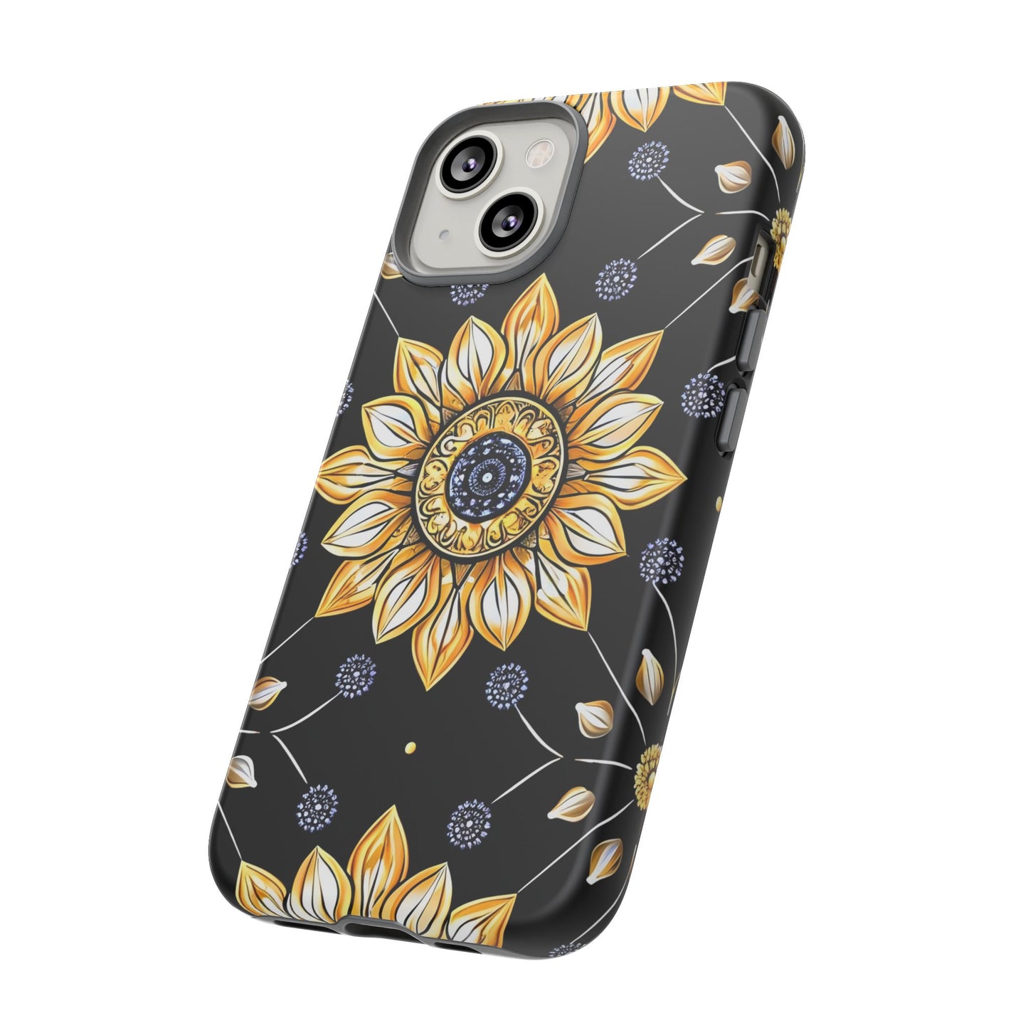 Floral Phone Case with Mandala Design, Tough Cases for iPhone & Samsung, Boho Style, Gift for Her, Unique Accessories