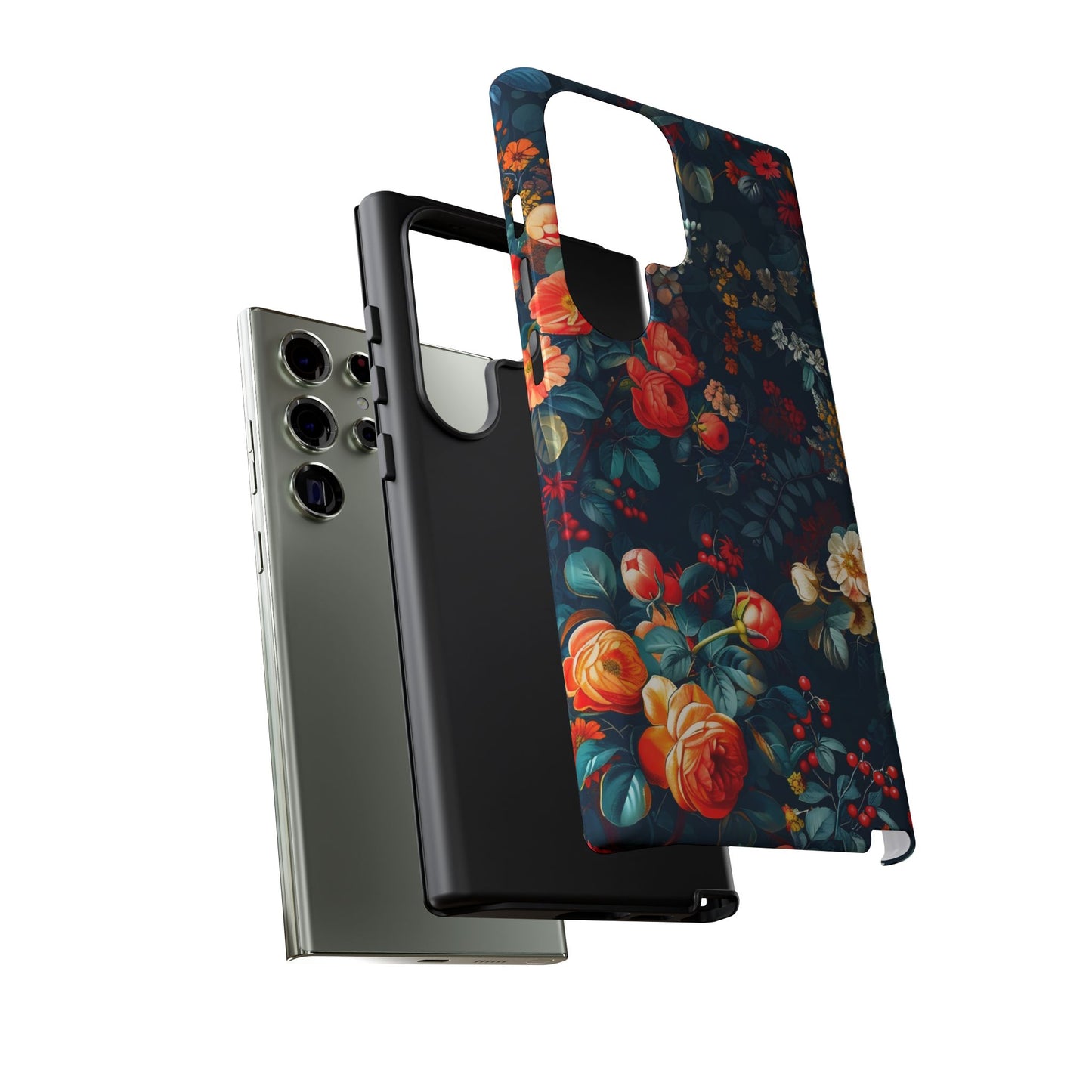 Floral Phone Case - Tough Cases, iPhone Protection, Elegant Floral Design, Gift for Her, Stylish Tech Accessory