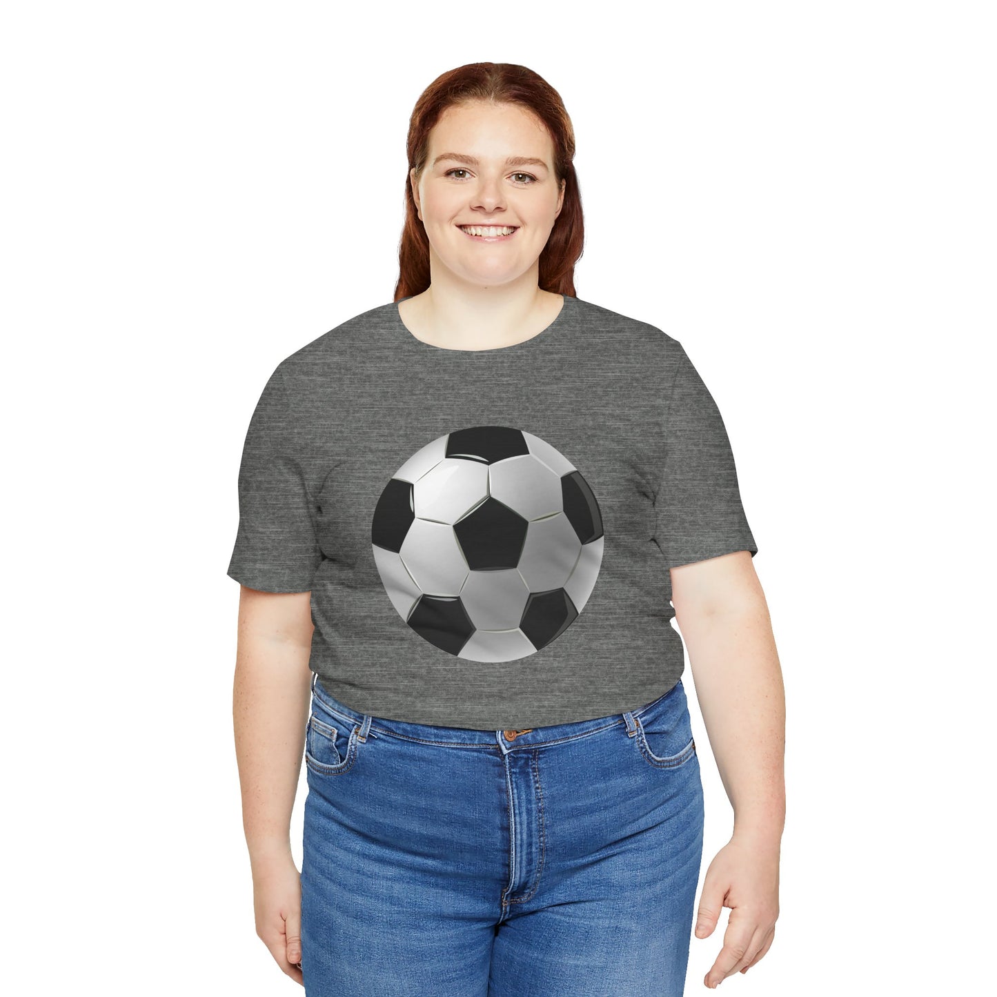 Unisex Jersey Short Sleeve Tee - Dynamic Football Design - Sports Passion and Energy